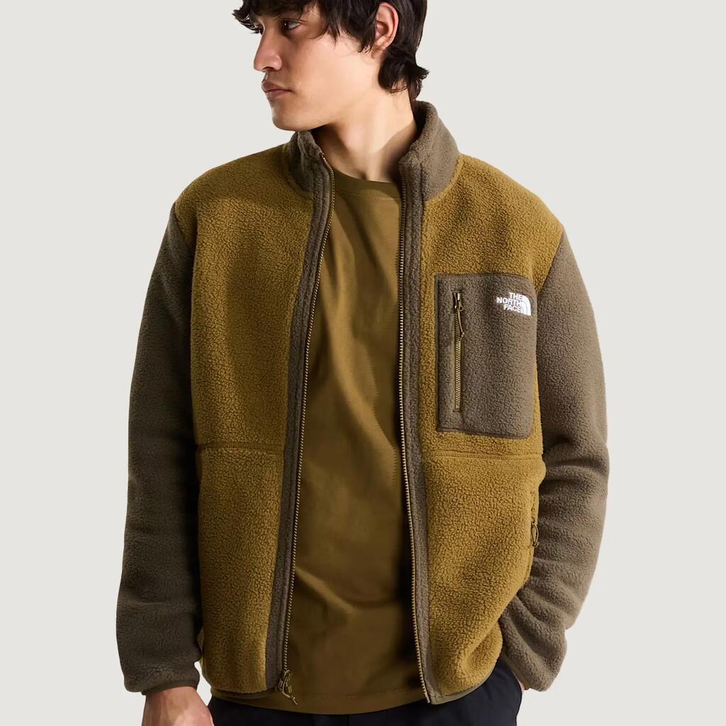 MEN'S down jacket M YUMIORI FULL ZIP green olive