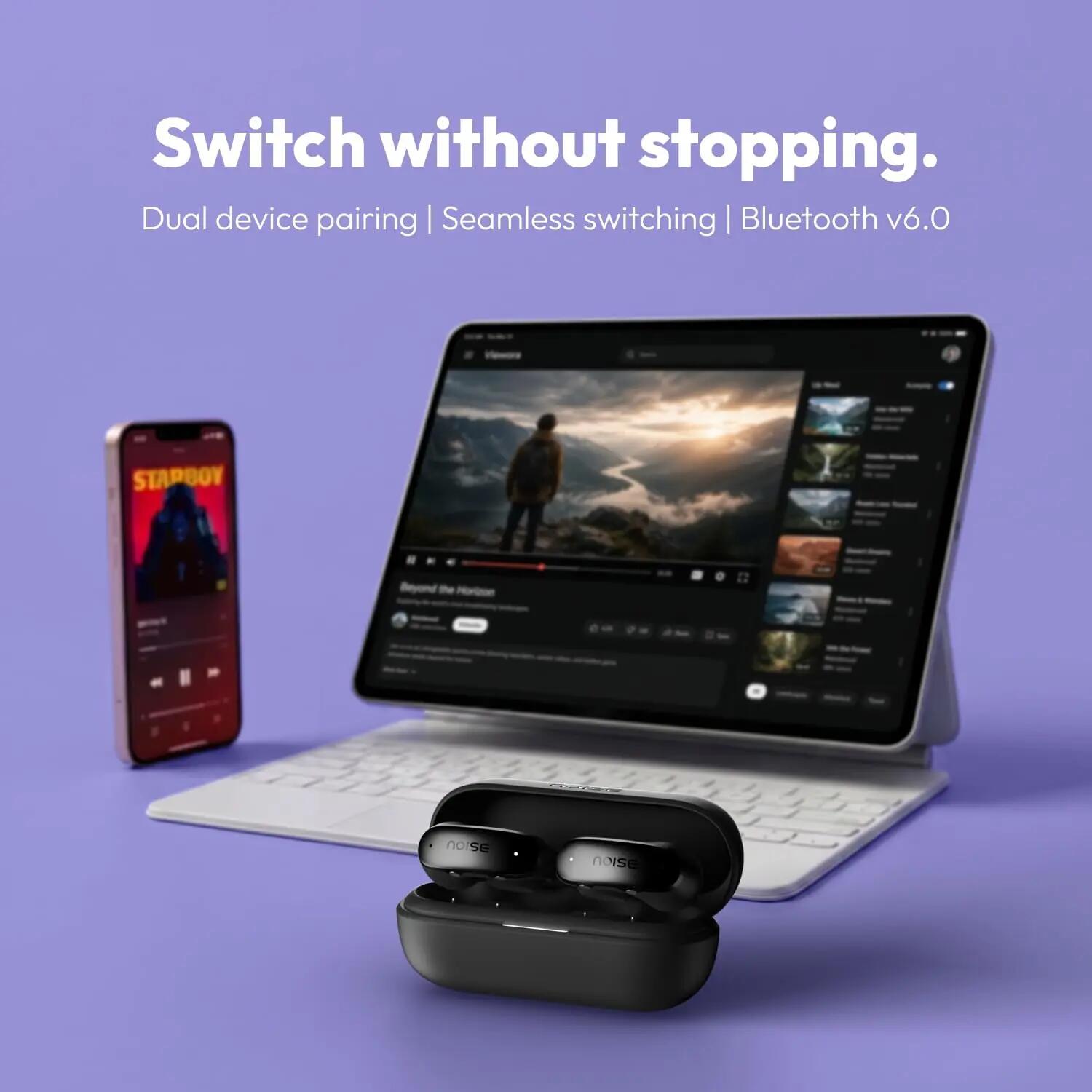 Écouteurs True Wireless NOISE ALT CLIP OWS Noirs 6/6