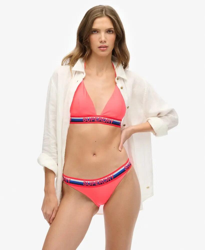 superdry Triangle Stripe Bikini Top en poliéster reciclado y elastano – HYPER 5/6