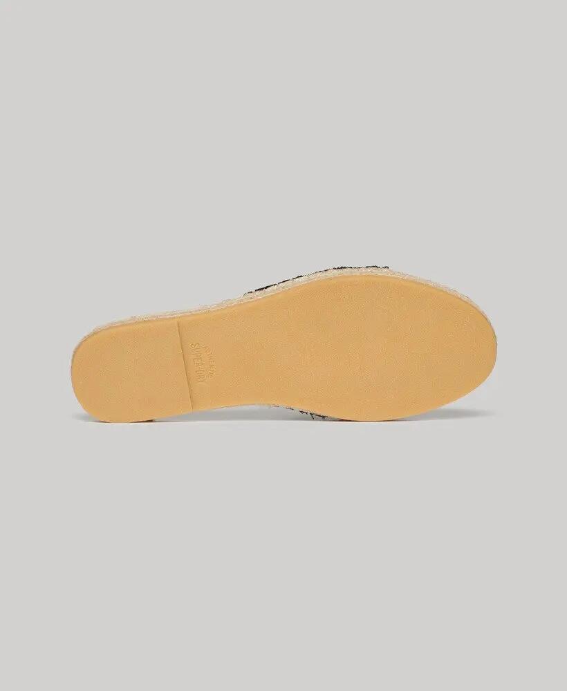 superdry Canvas Espadrille Overlay Sliders schwarz 6/6