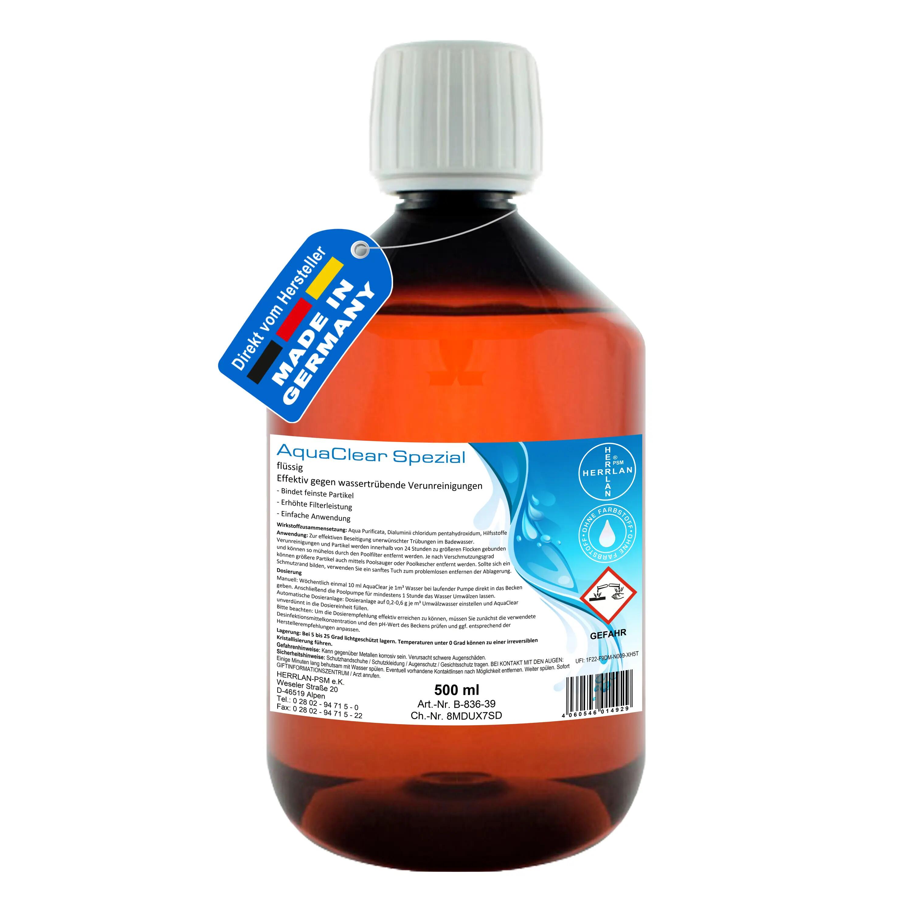 HERRLAN AquaClear 500 ml KristallKlar Pool Anti-Trübungsmittel 2/2