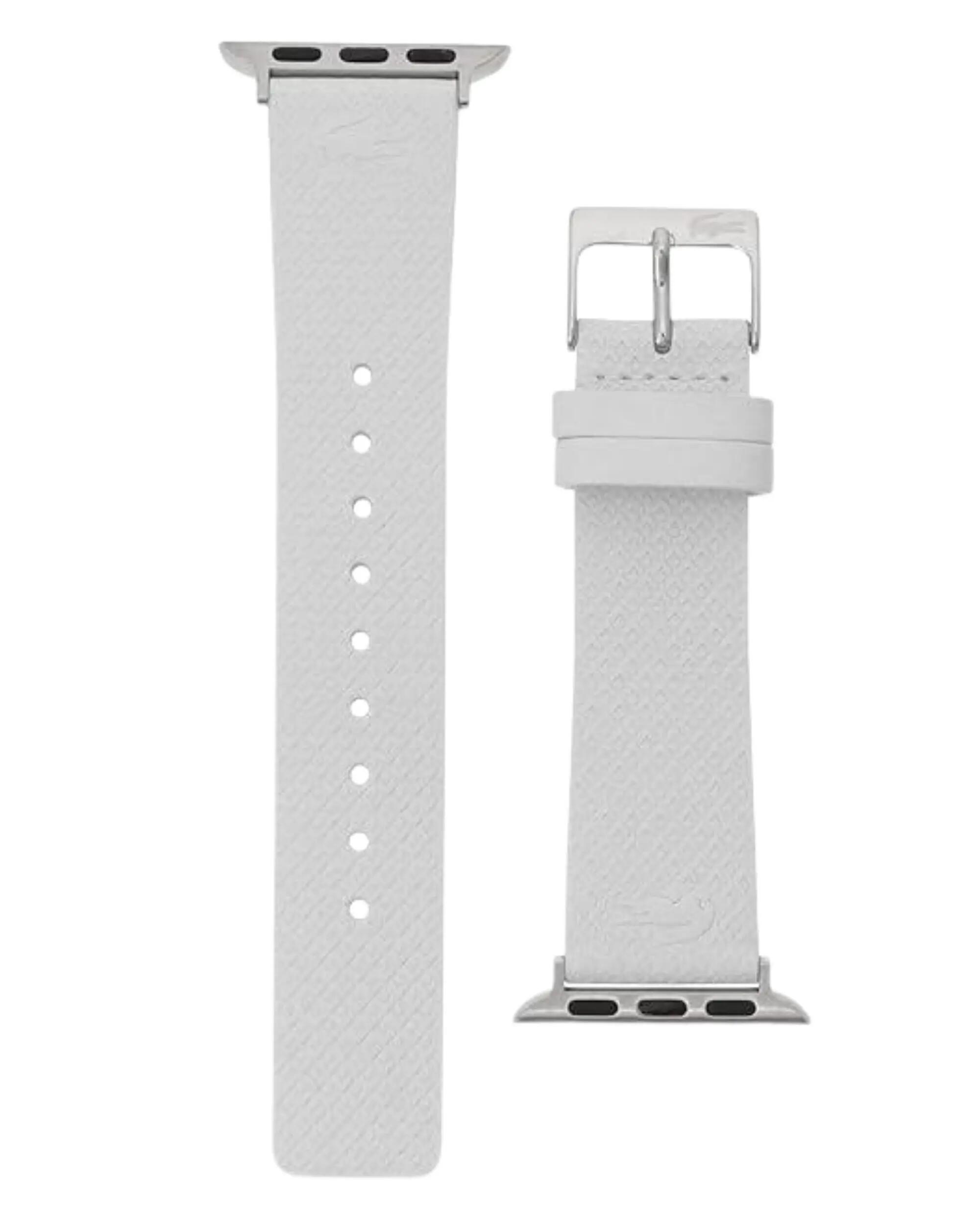 Leren bandje Lacoste voor Apple Watch 38/40 mm Wit 5/6