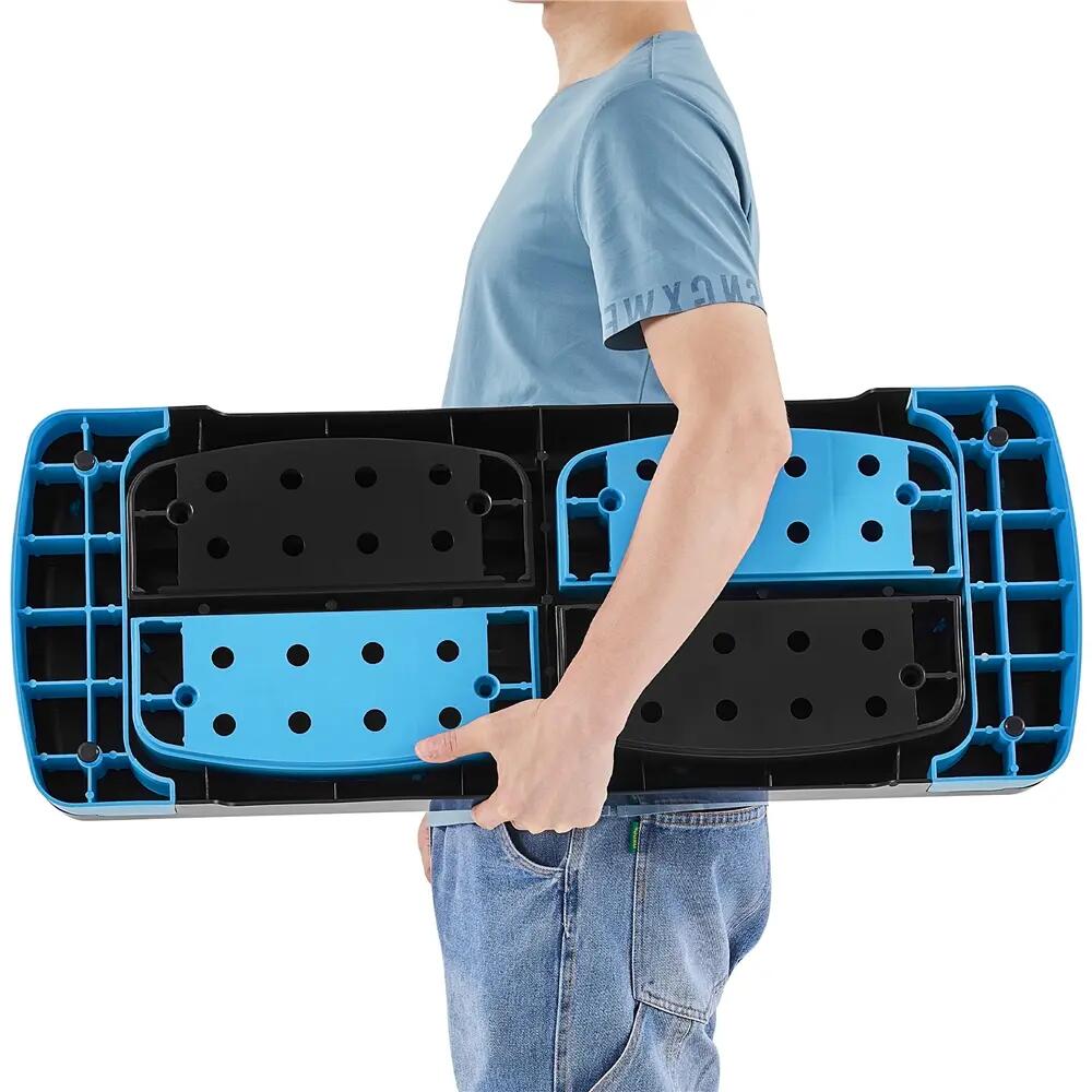 Aerobic-Stepper Steppbrett Höhenverstellbar für Zuhause/Büro Blau 7/9