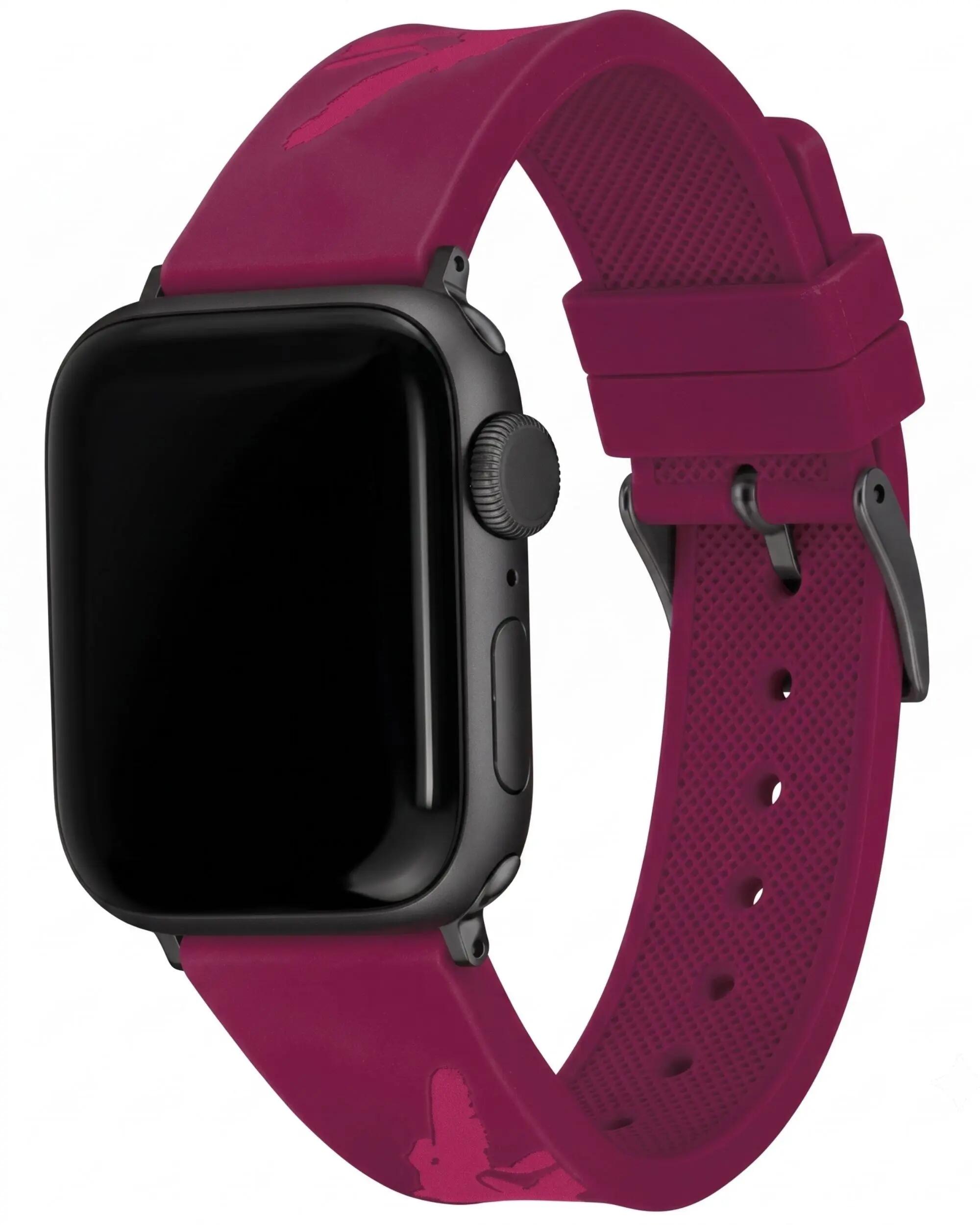 Bracelet en silicone Lacoste pour Apple Watch 38/40 mm Fuchsia 3/5