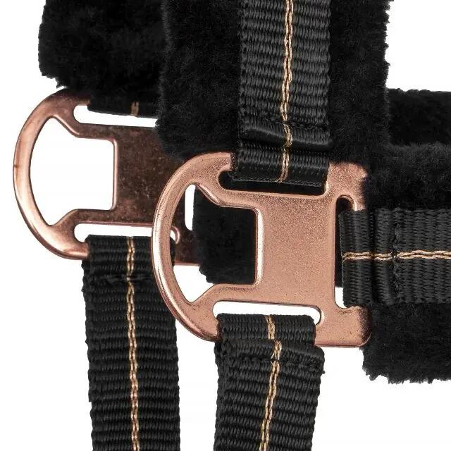 Kantar dla konia i kuca START Mink RoseGold podszywany futerkiem 3/7