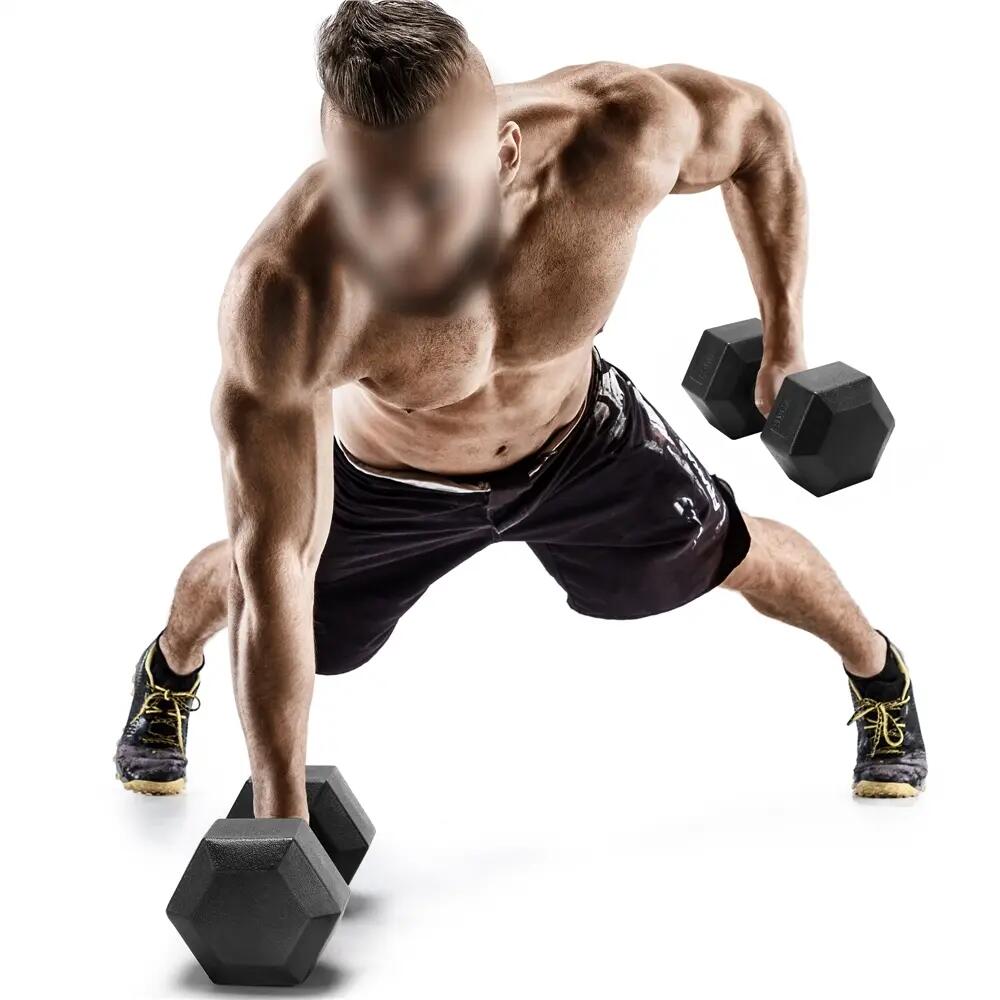 Paire d'haltères de 7,5 kg kit dumbbell de musculation fitness noir 7/7