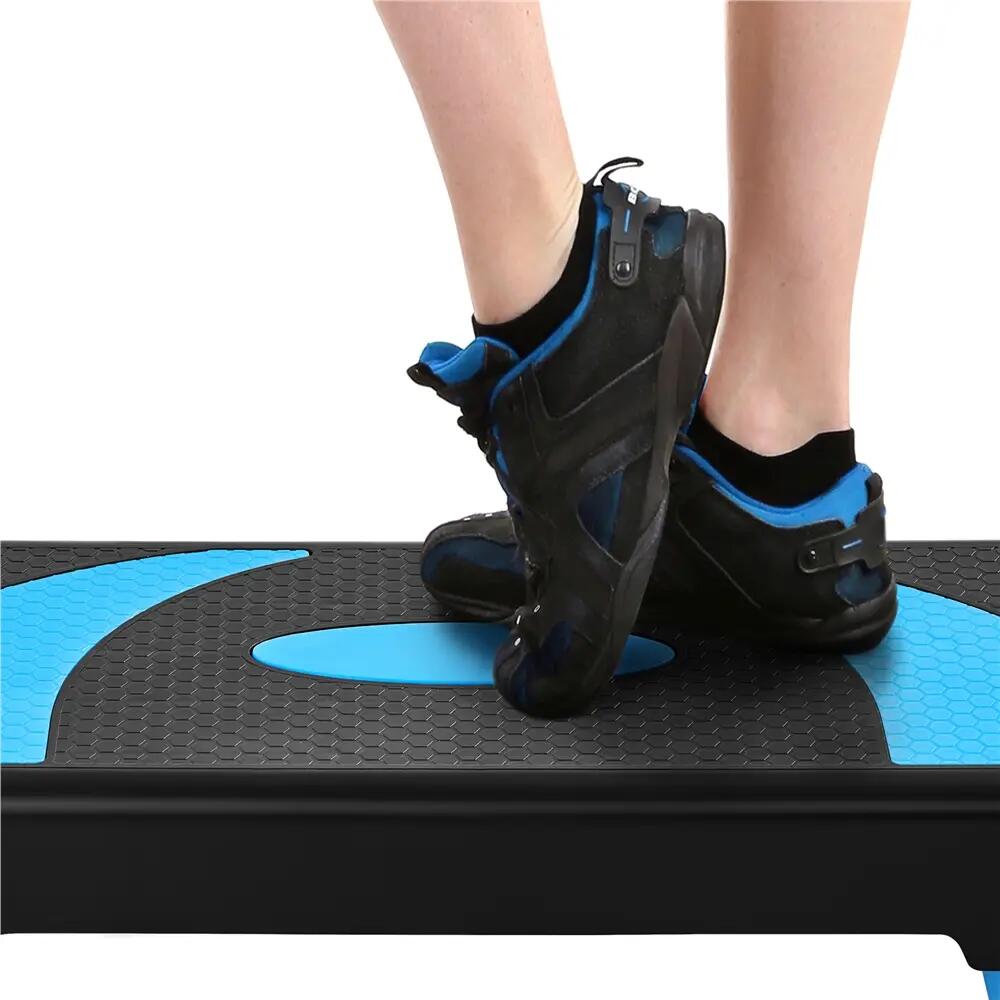 Aerobic-Stepper Steppbrett Höhenverstellbar für Zuhause/Büro Blau 6/9