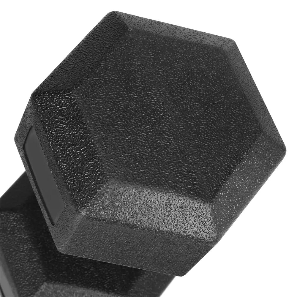 Set d'haltères de 8 kg kit dumbbell de musculation fitness gym noir 8/8