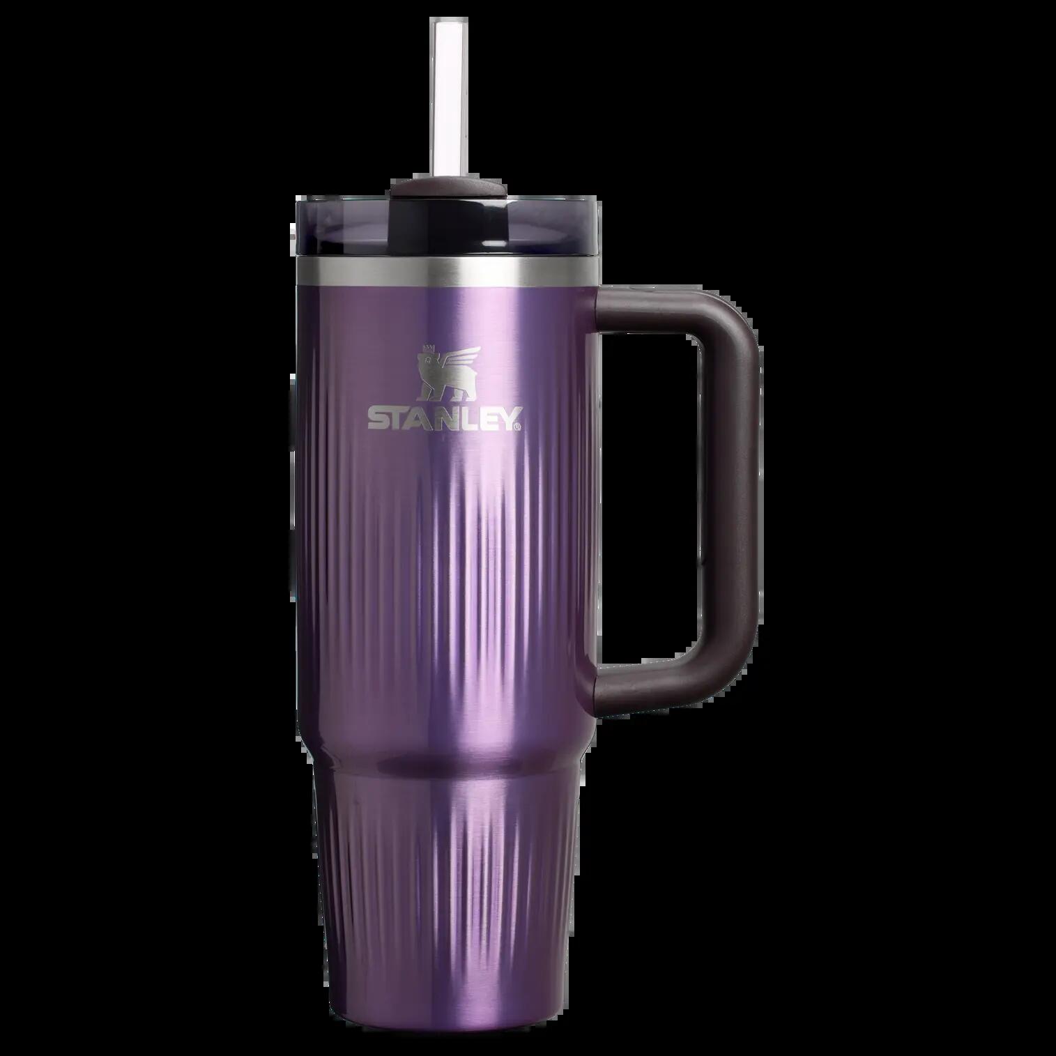 Pahar termoizolant Stanley Quencher H2.0 Fluted cu pai 1,2 L - mov (Wisteria) 2/2