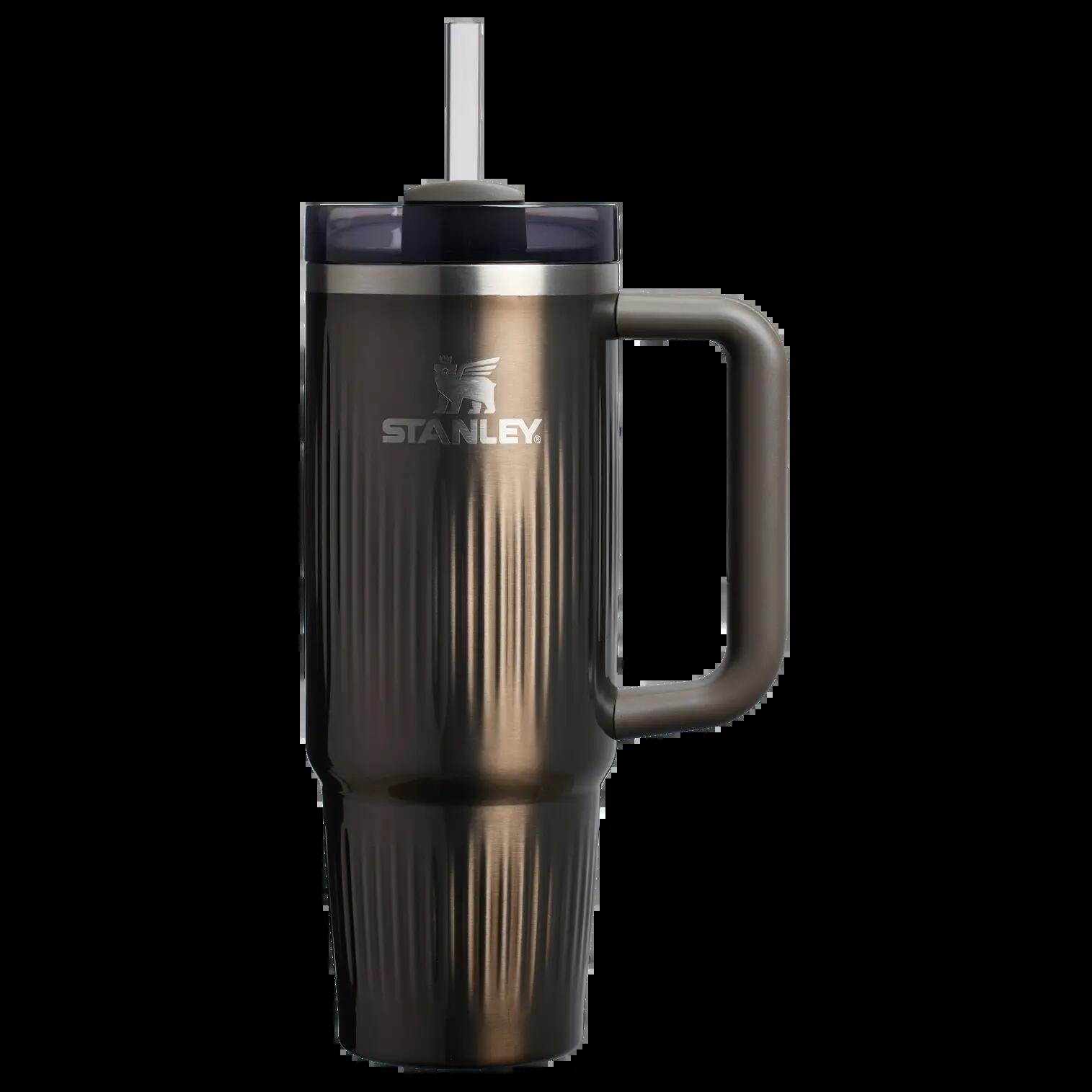 Pahar termoizolant Stanley Quencher H2.0 Fluted cu pai 1,2 L - gri metalic 2/2