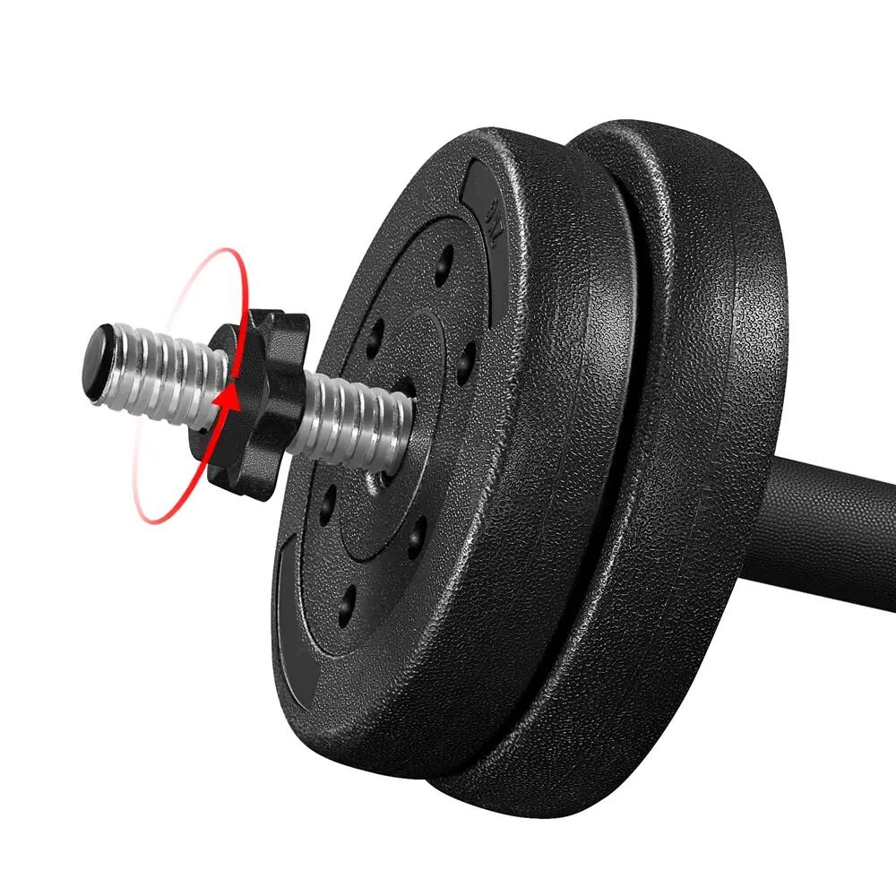 Kit d'haltères musculation 30 kg réglables fitness gym domicile noir 7/8
