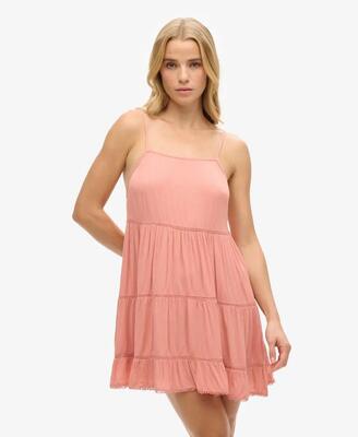 Superdry mini beach cami dress met kant - hawaiian navy