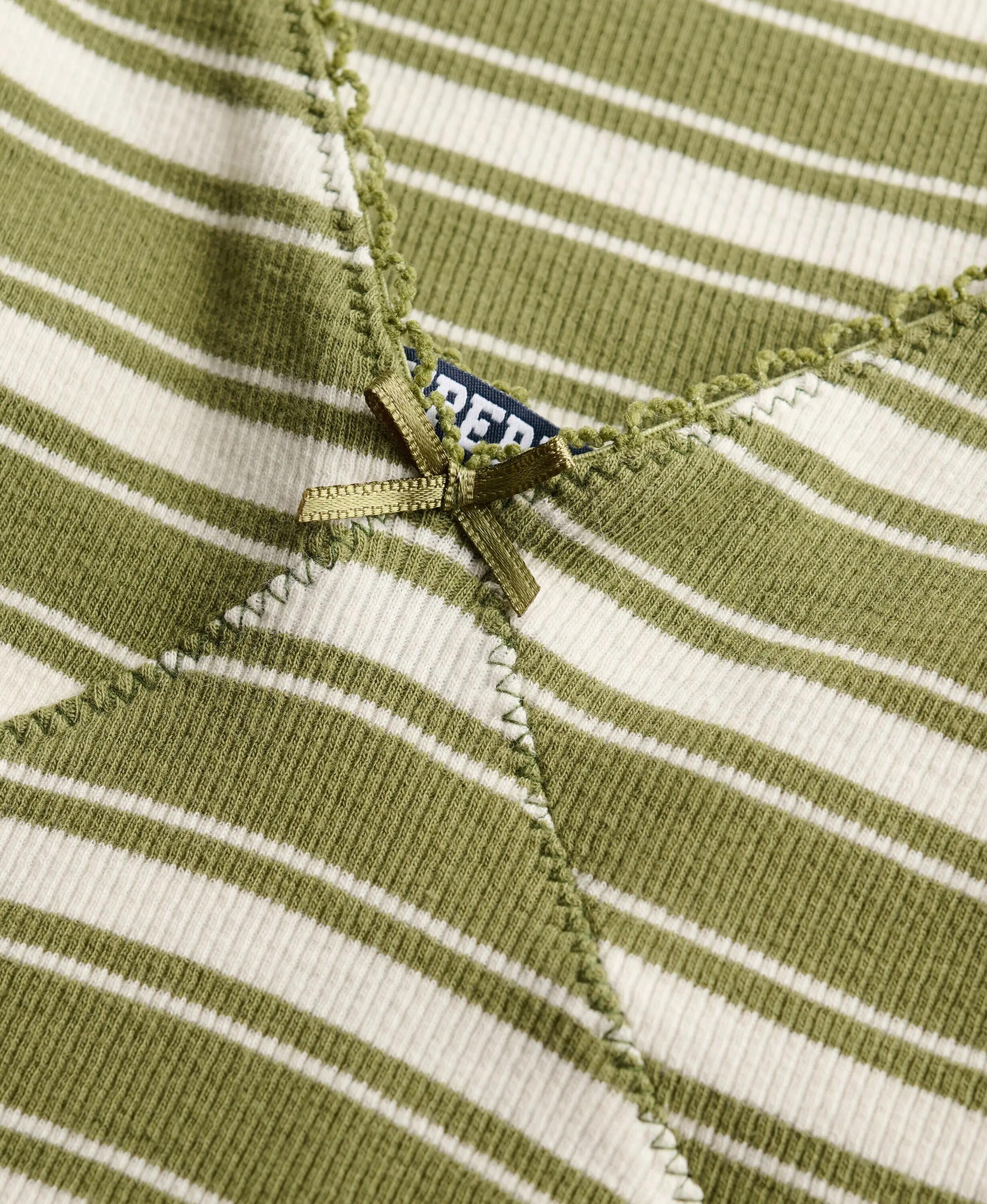 superdry Vestido Maxi de Jersey Canelado às Riscas 7/7