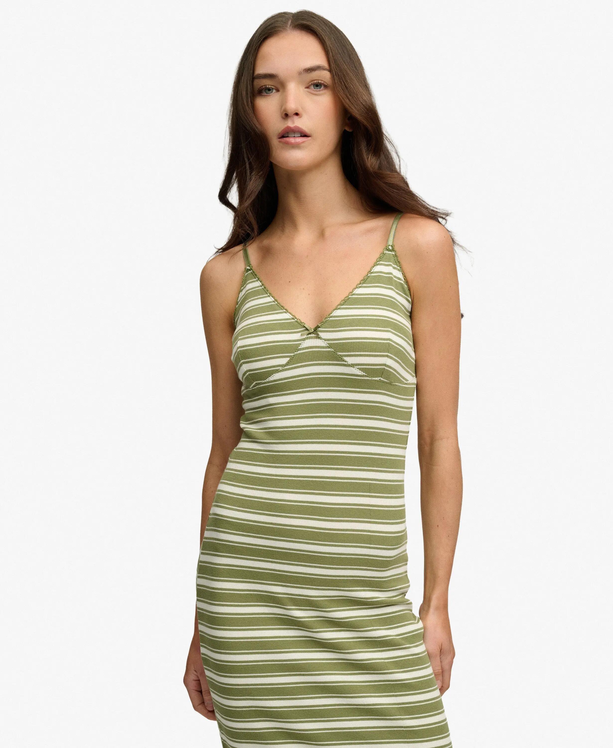 superdry Vestido Maxi de Jersey Canelado às Riscas 5/7