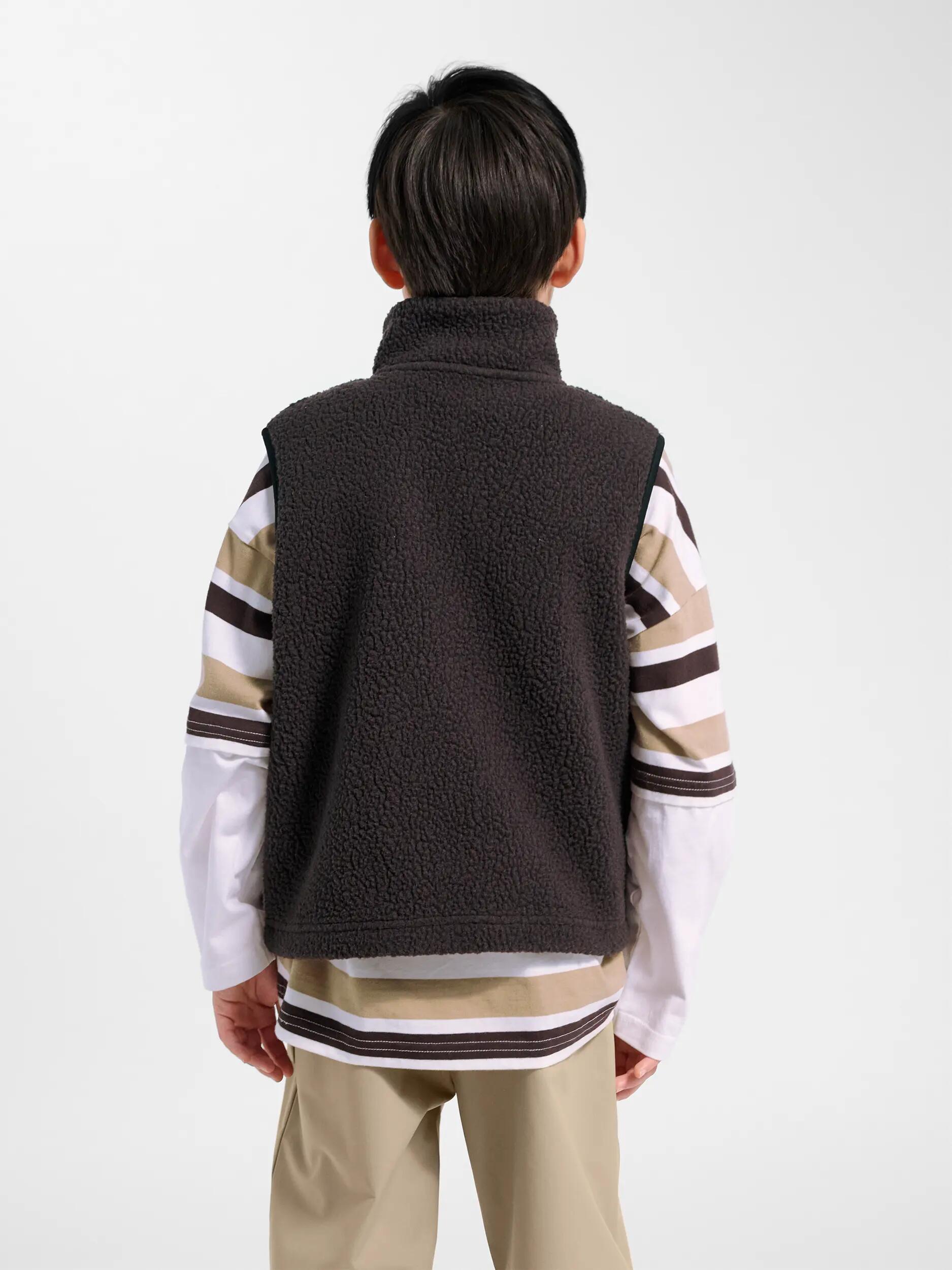 hummel hmlJR MARTINI FLEECE ZIP VEST — gilet in pile morbida per bambini 4/6