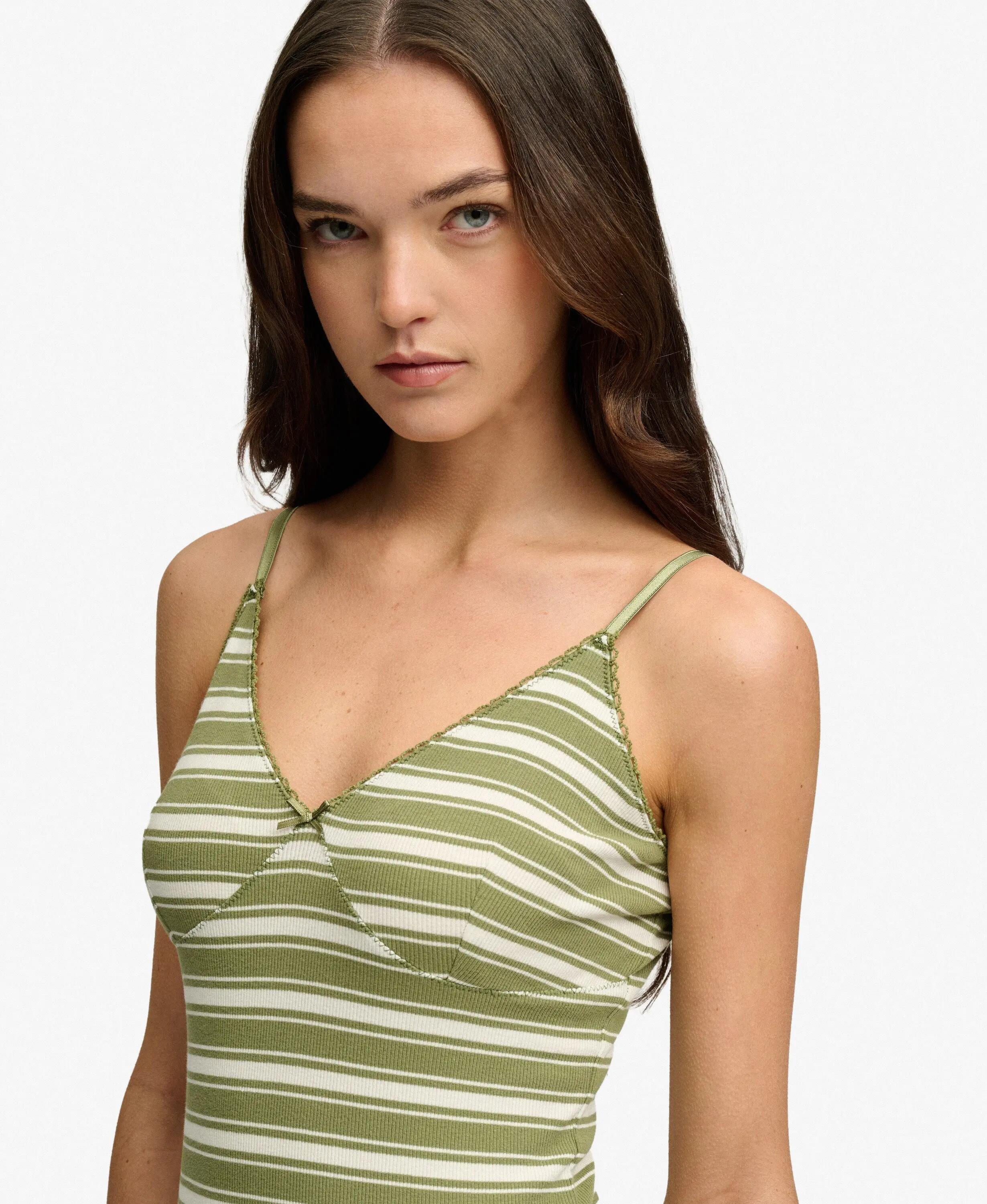 superdry Vestido Maxi de Jersey Canelado às Riscas 4/7