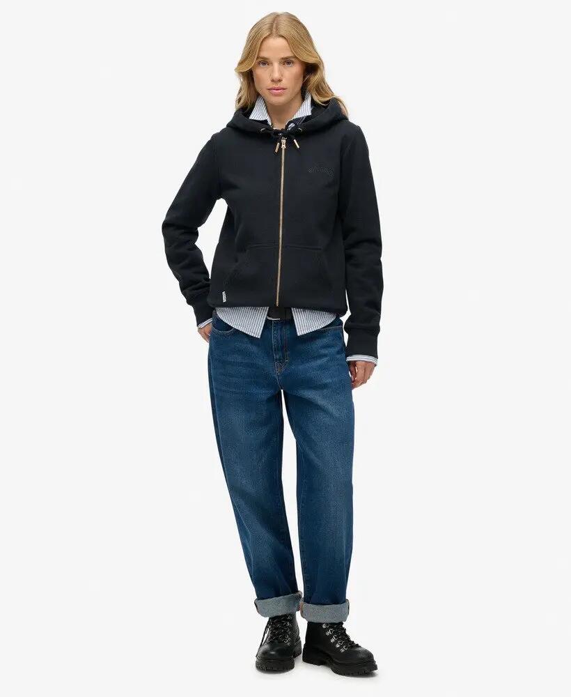 superdry Sudadera con cremallera Essential Logo Half Brushed 3/5