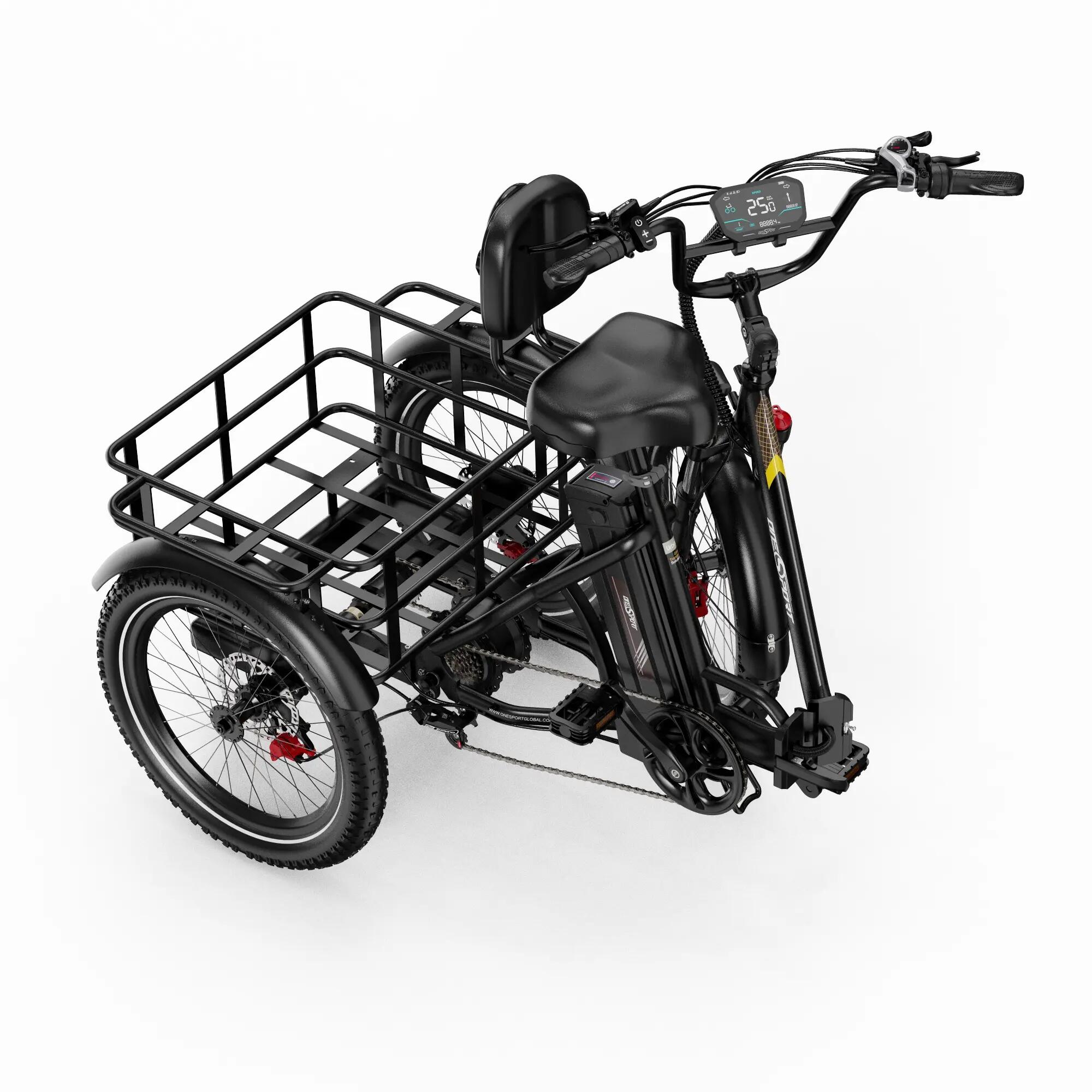 Elektrische driewieler ONESPORT OT30 PRO, 48V 18Ah accu, 20‑inch banden 5/12