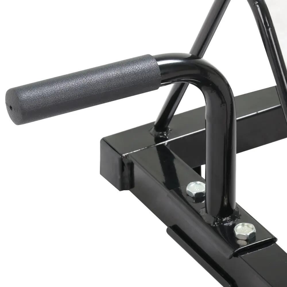Rack de rangement pour poids disques barres avec poignée roues noir 6/7