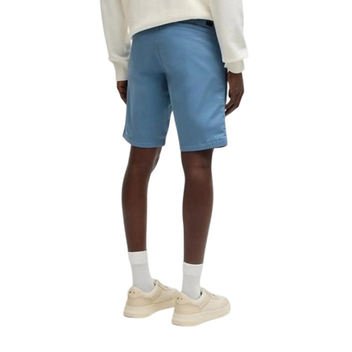 Pantaloncini Chino Aderente Uomo Boss Blu 3/3