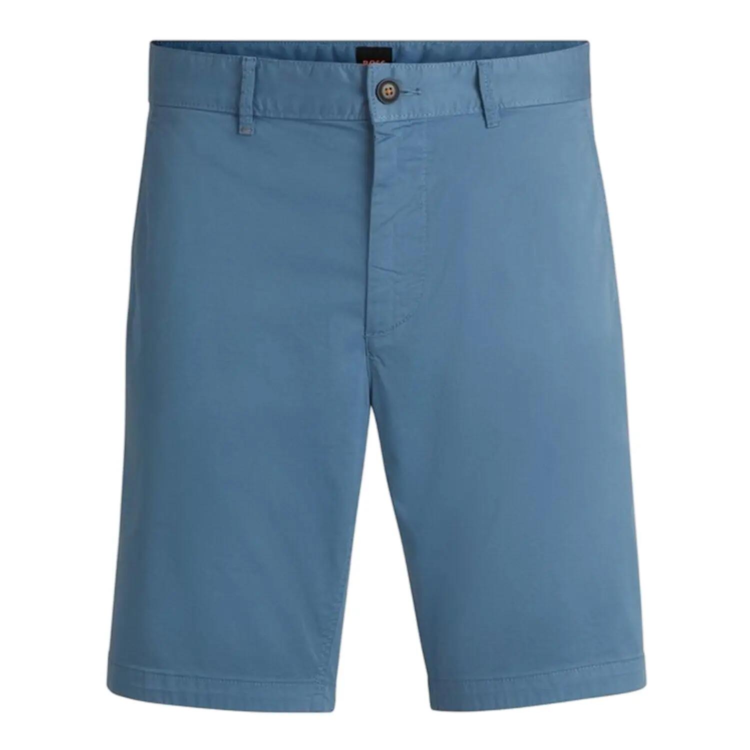 Pantaloncini Chino Aderente Uomo Boss Blu 2/3