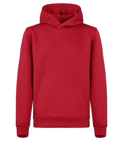 clique Basic Active Hoody Junior – 100% spun dyed Polyester, Rot – Red