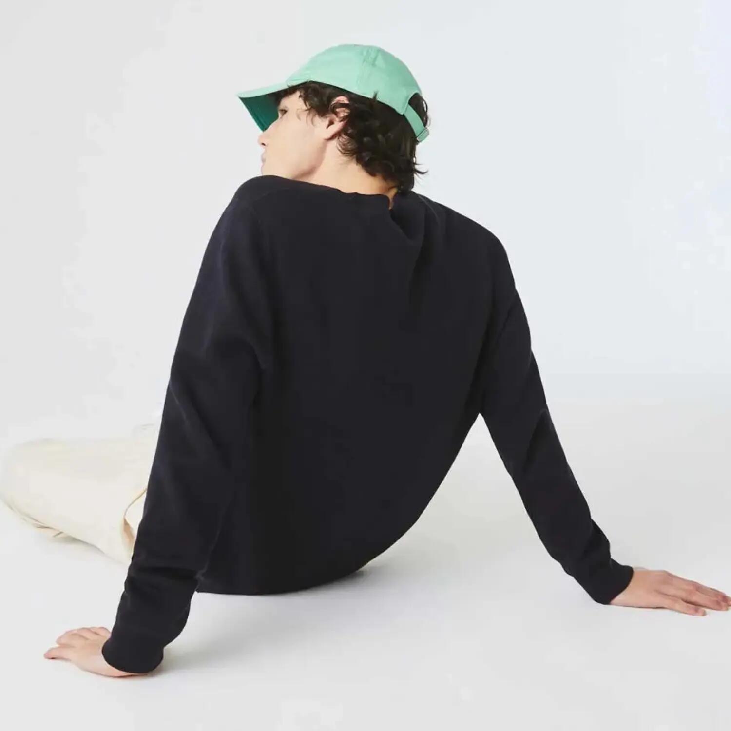 Pull réversible en coton pour homme Lacoste AH3124 Noir 7/7