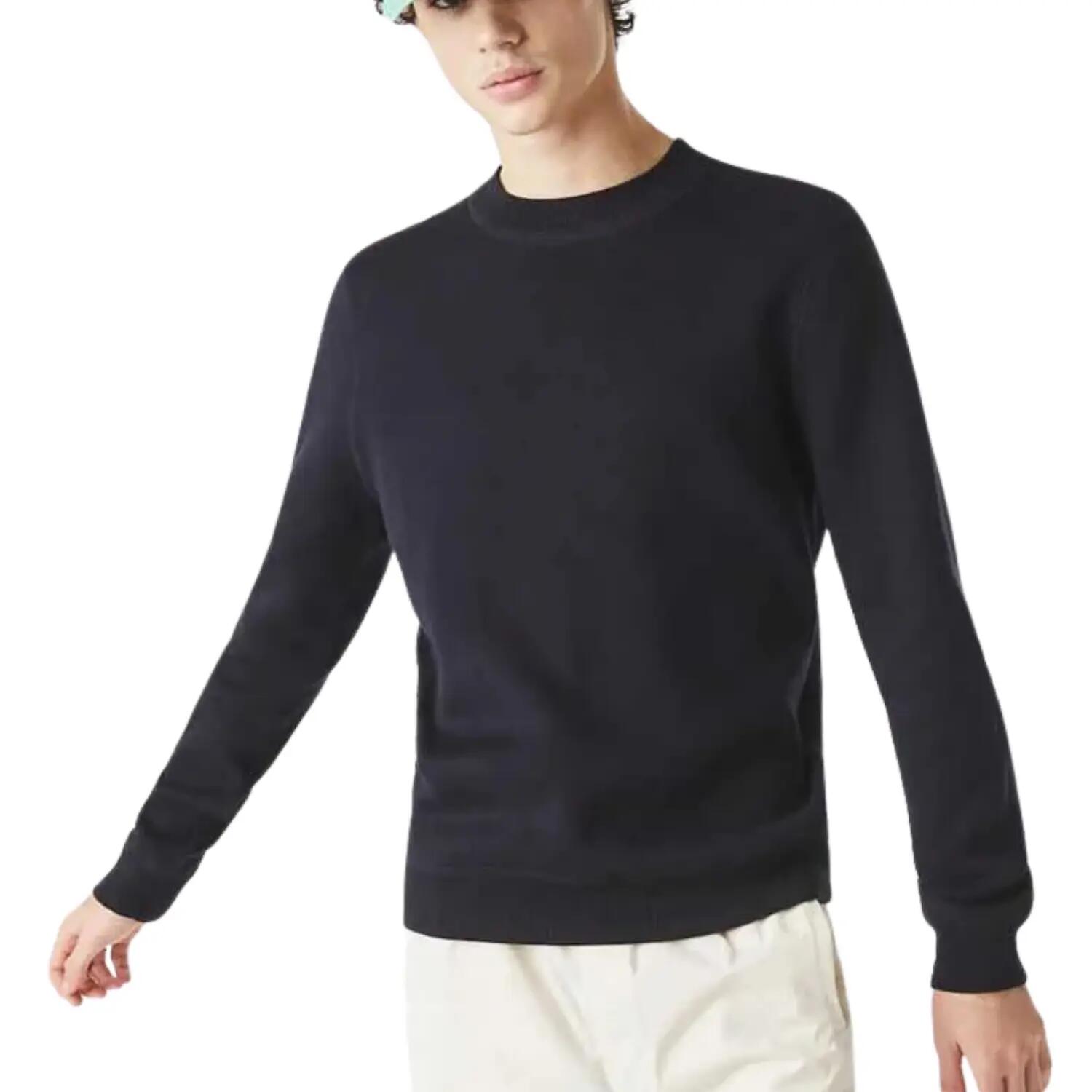Pull réversible en coton pour homme Lacoste AH3124 Noir 5/7