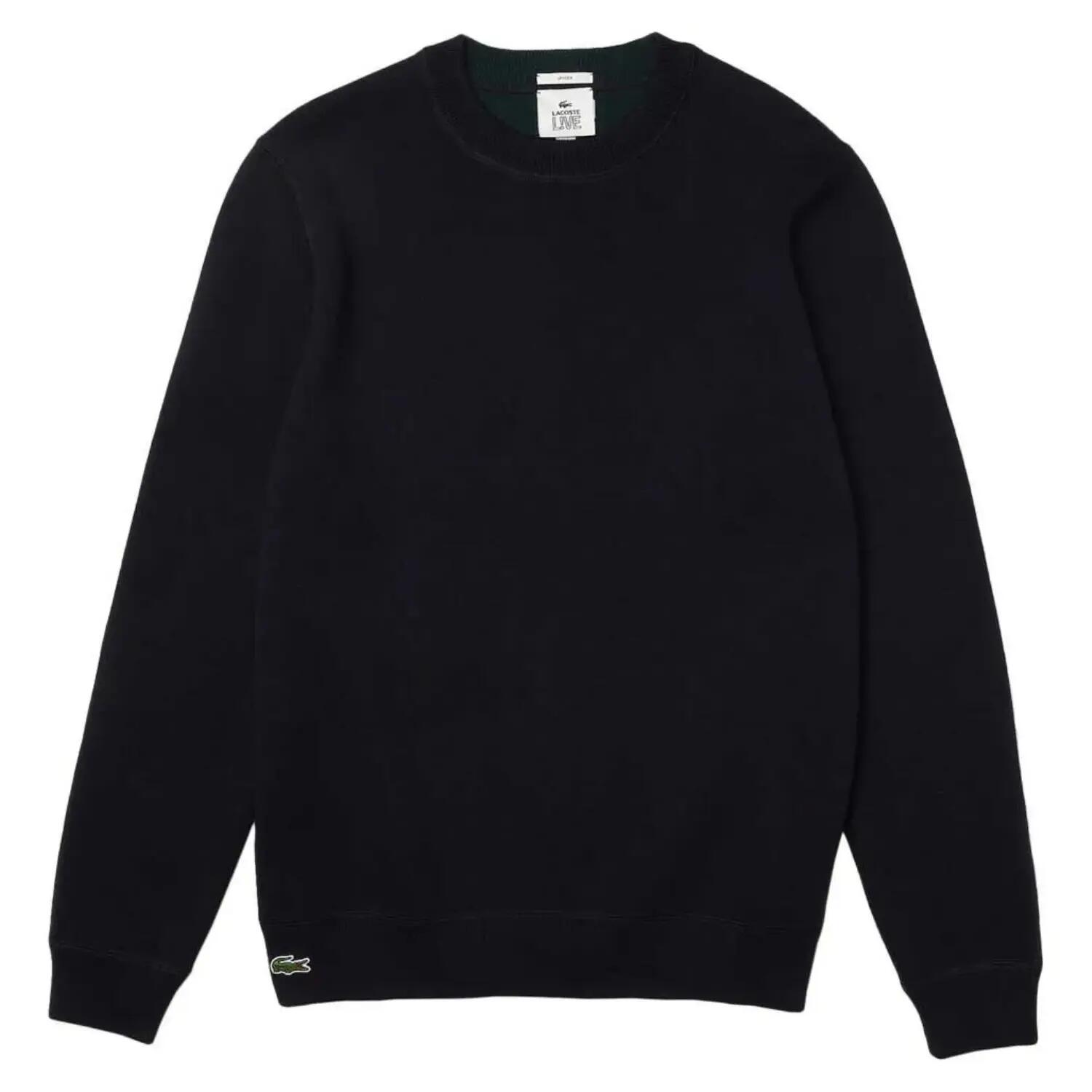 Pull réversible en coton pour homme Lacoste AH3124 Noir 2/7
