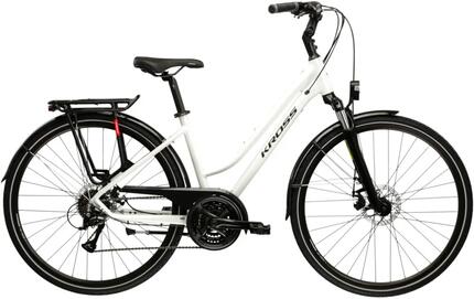 Rower trekkingowy Kross Trans 3.0 D 28" L (19") 24 biegi perłowo/czarny połysk