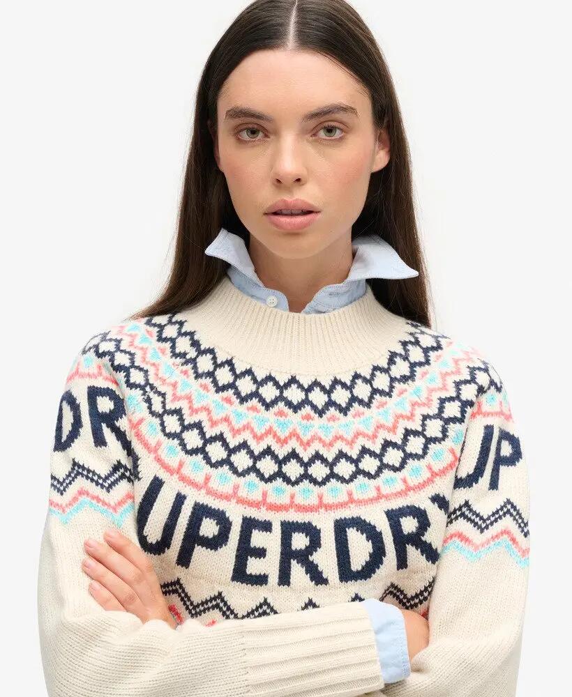 superdry Camisola Fairisle Branded em poliéster 3/6