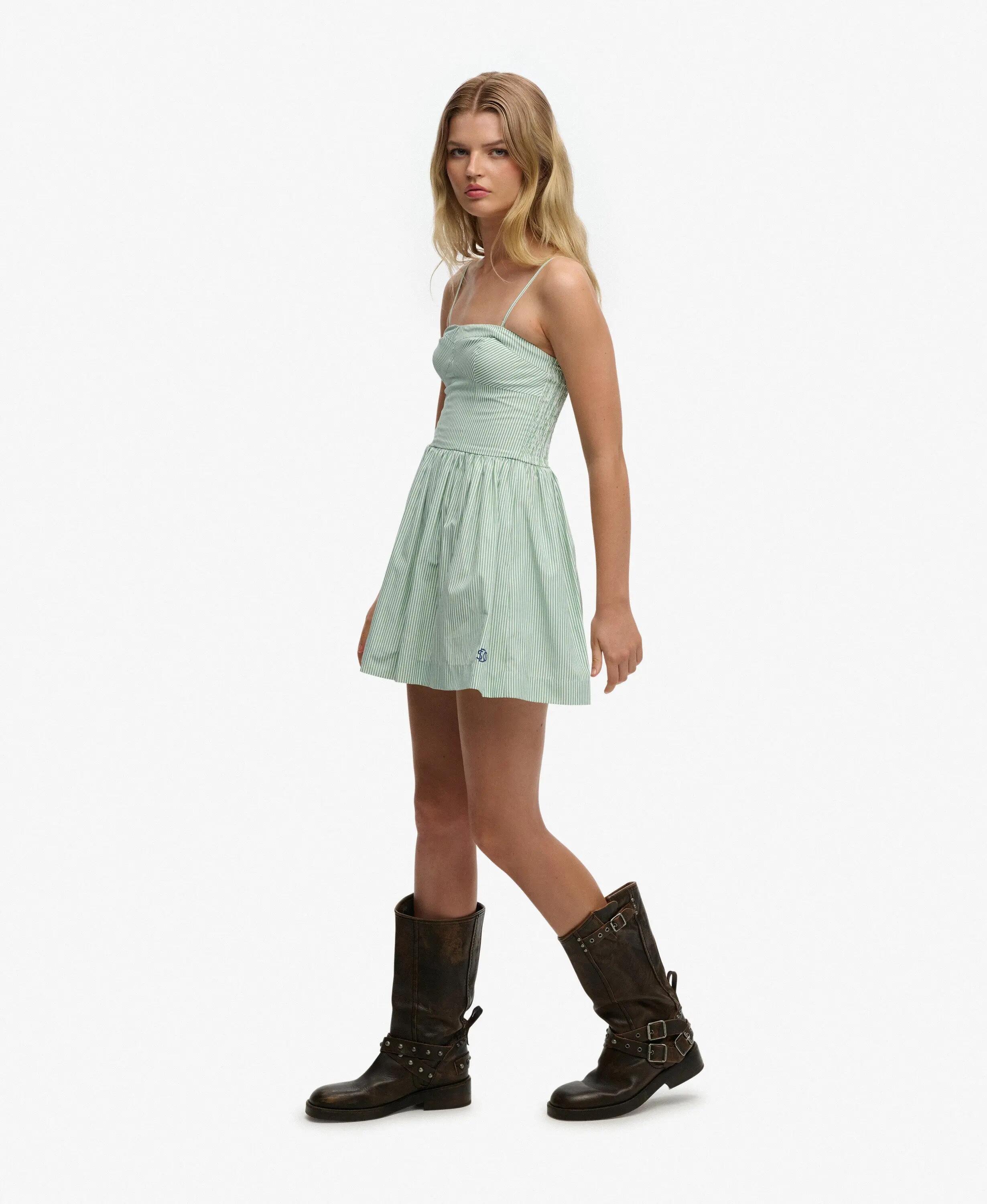 superdry Vestido mini Corset Cami Peppermint Chalk Stripe 5/7