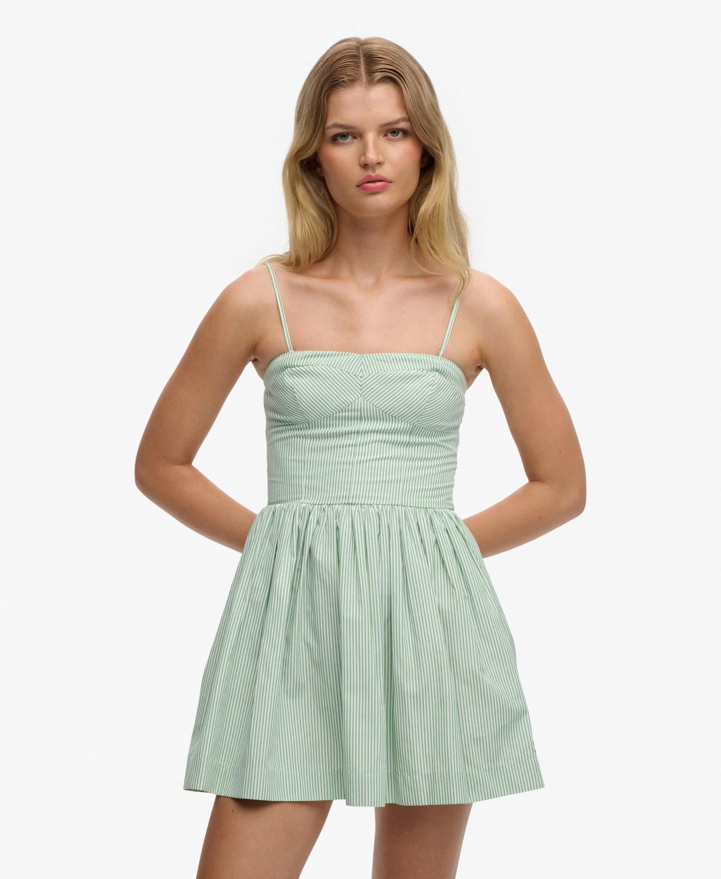 superdry Vestido mini Corset Cami Peppermint Chalk Stripe 2/7