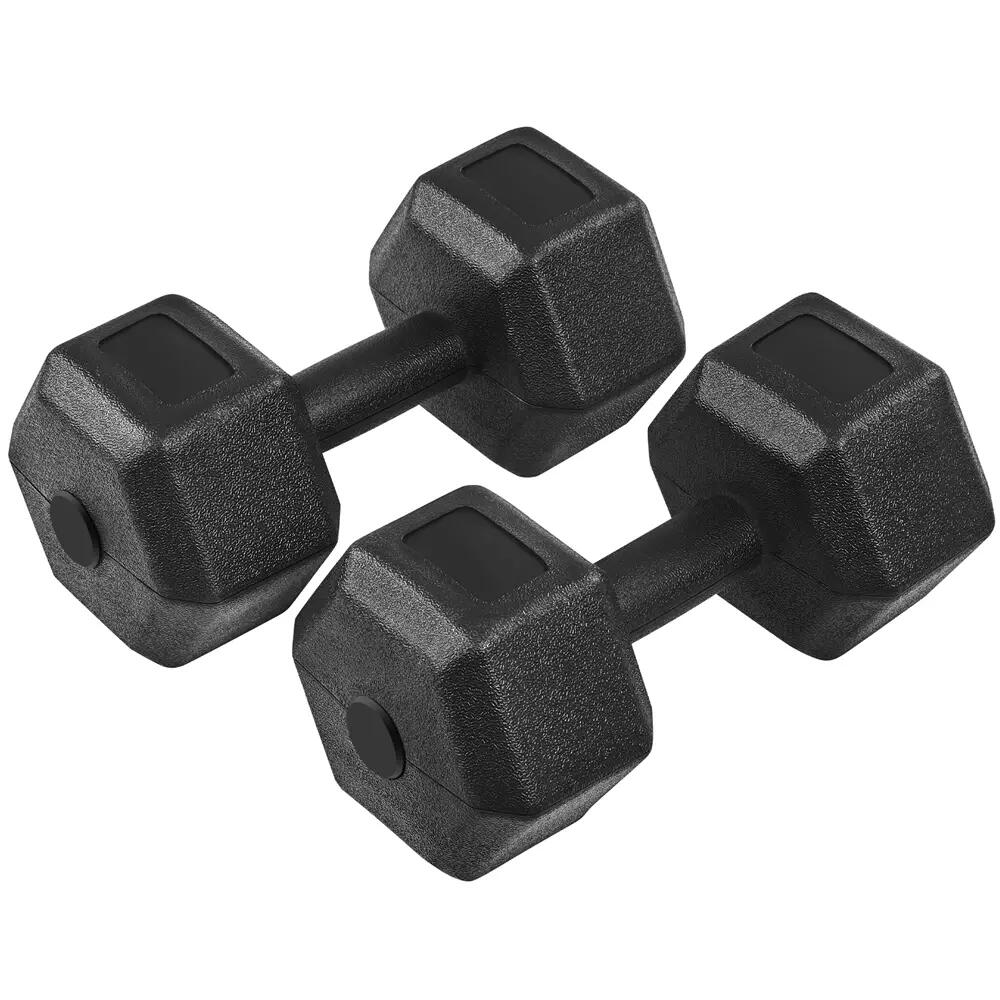 Set de 2 mancuernas hexagonales de 6 kg para gimnasio en casa, negro 11/12