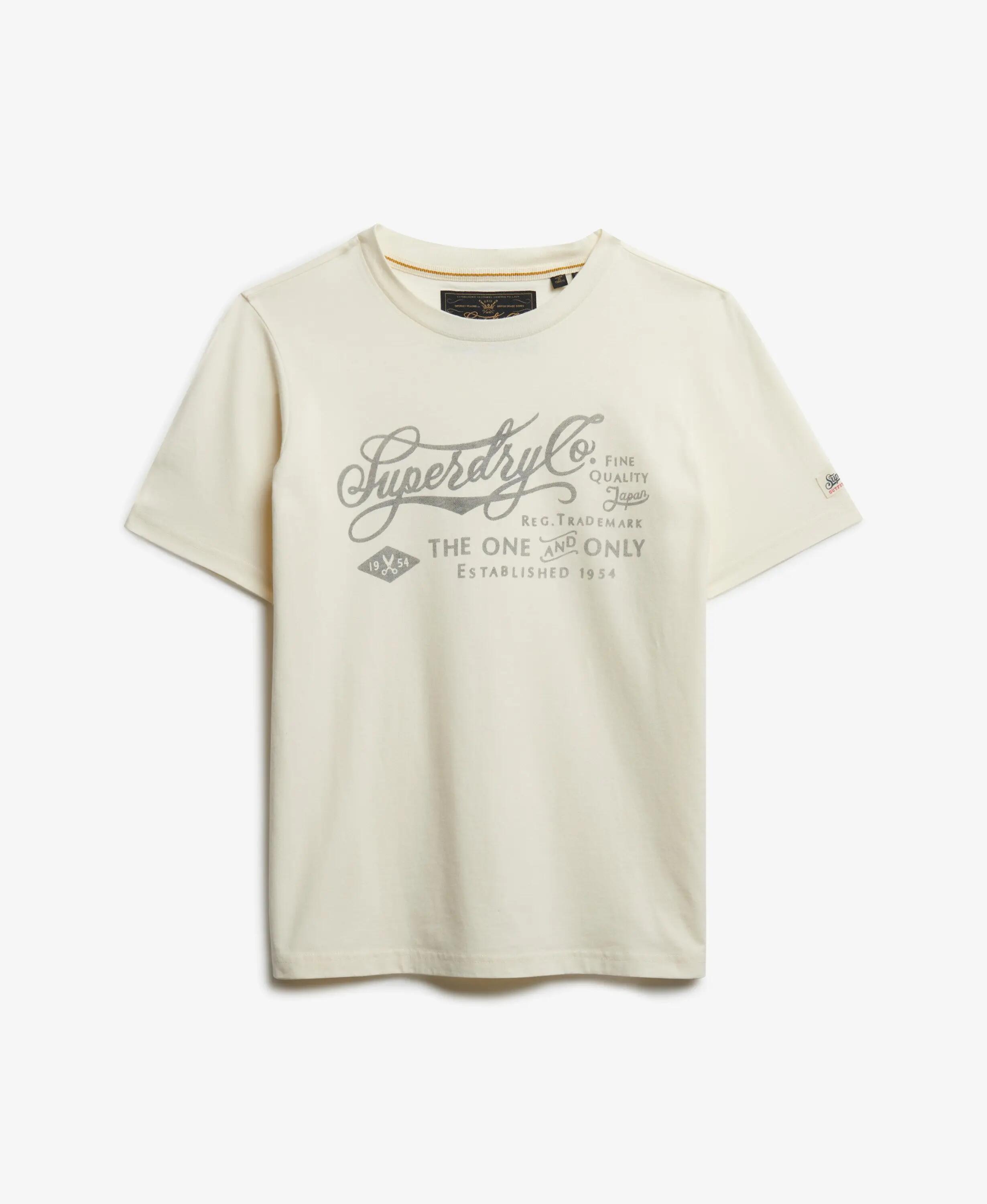 superdry Industry Workwear Relaxed T‑Shirt in cotone biologico crema 7/7