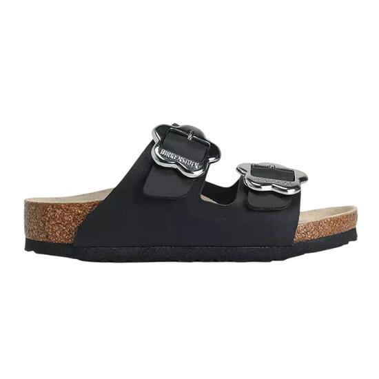Arizona" Floral Sandalen für Kinder, Doppelriemen Damen und Herren Schwarz