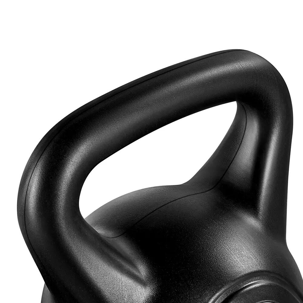 Pesa rusa kettlebell 20 kg de HDPE para gimnasio en casa, negro 3/12