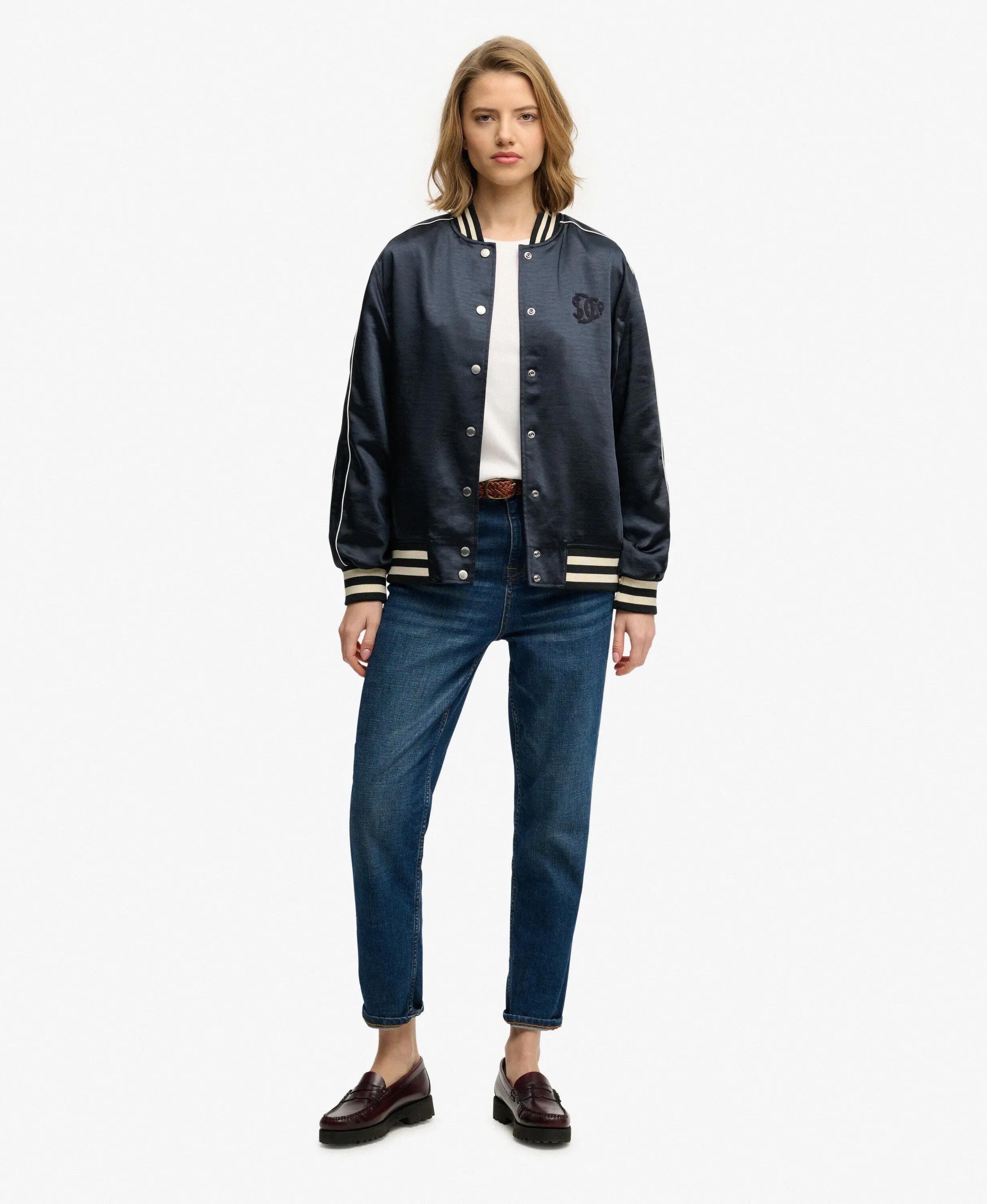 superdry Bomber Varsity Satin corte slim 3/7