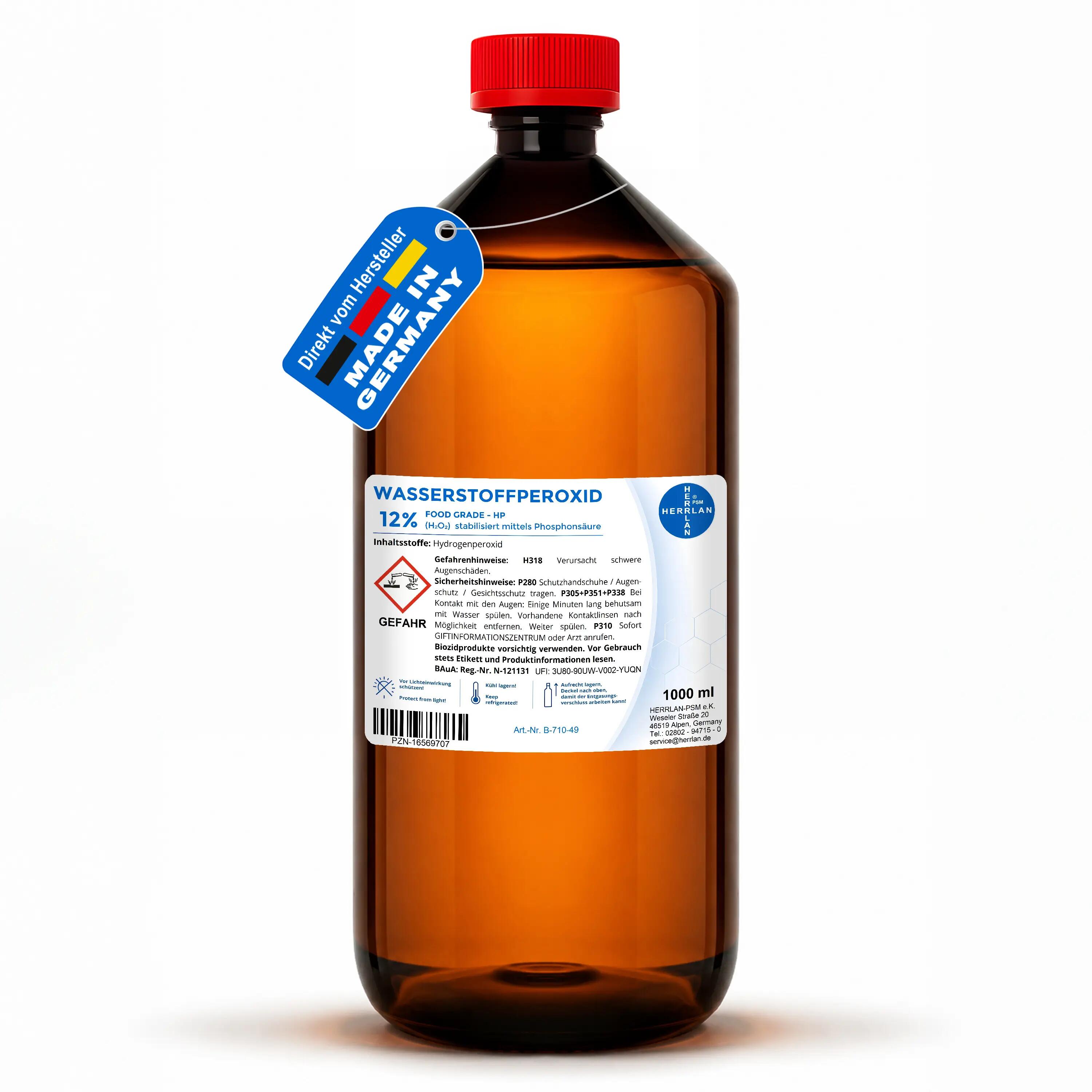 HERRLAN® Wasserstoffperoxid 12% - Stabilisiert – FOOD GRADE 2/2