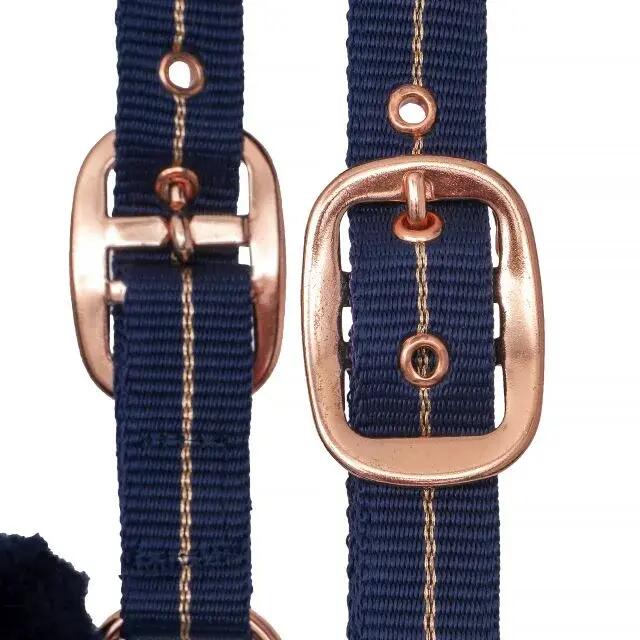 Kantar dla konia i kuca START Mink RoseGold podszywany futerkiem 2/6
