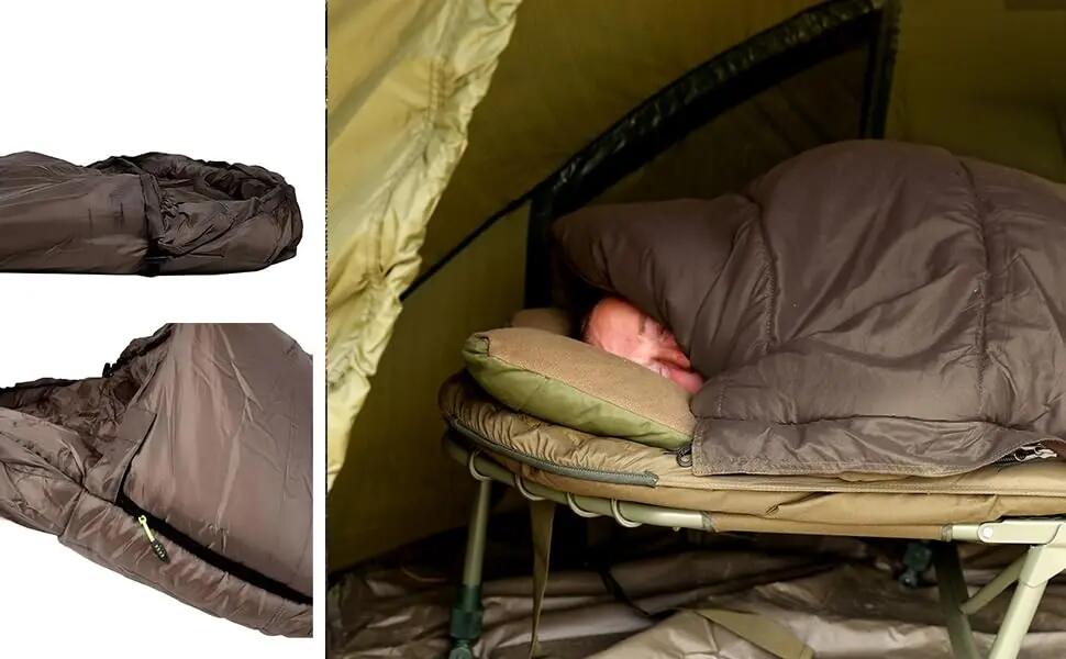 Sac de couchage XL 4 saisons épais avec sac compression bedchair 6/7