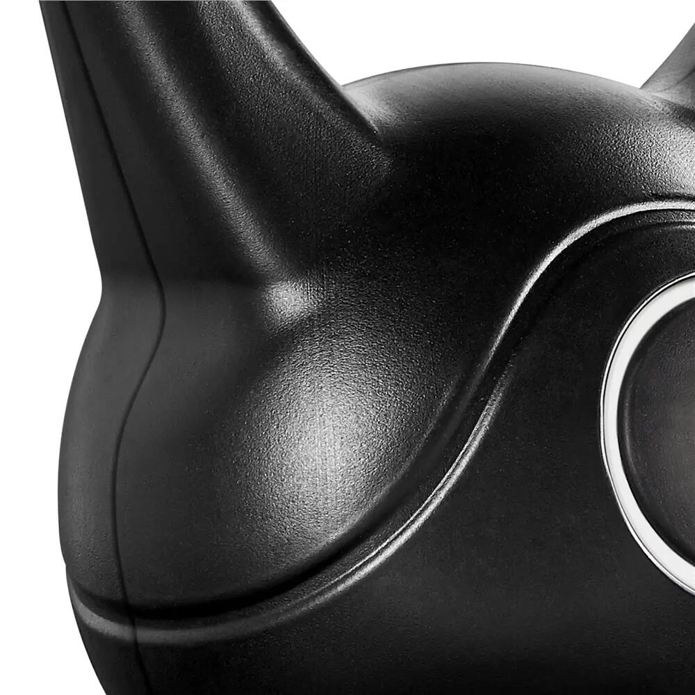 Pesa rusa kettlebell 8 kg de HDPE para gimnasio en casa, negro 9/12