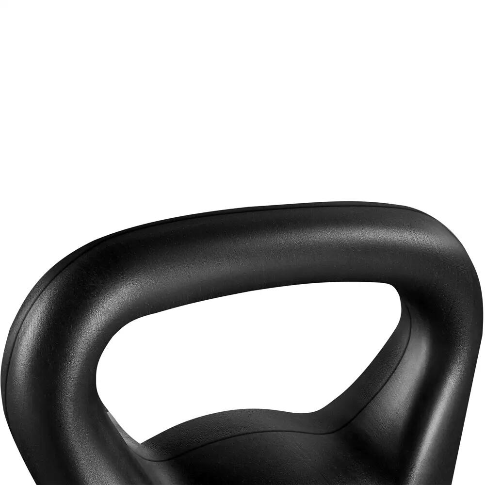 Pesa rusa kettlebell 8 kg de HDPE para gimnasio en casa, negro 8/12