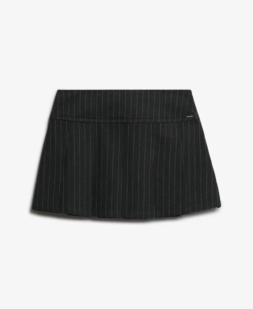 superdry Minifalda plisada Pinstripe – Charcoal Pinstripe 7/7
