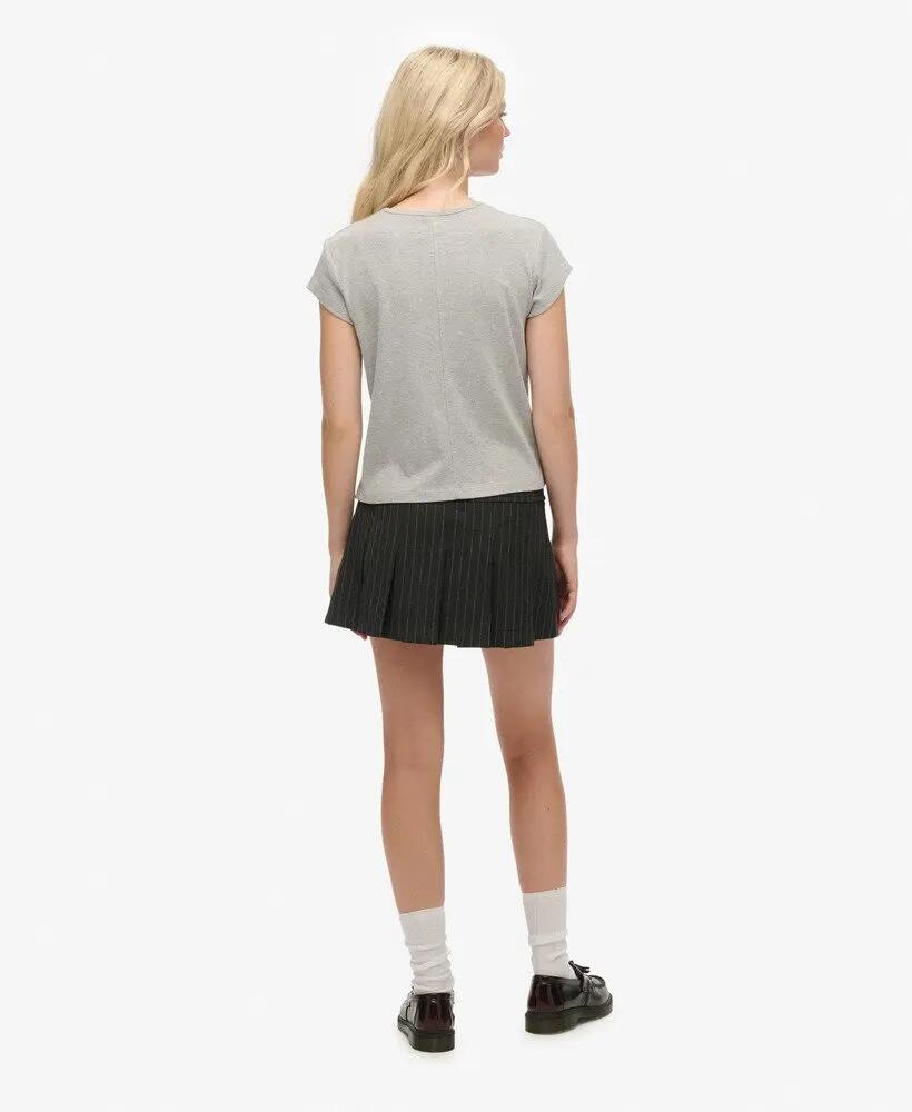 superdry Minifalda plisada Pinstripe – Charcoal Pinstripe 4/7