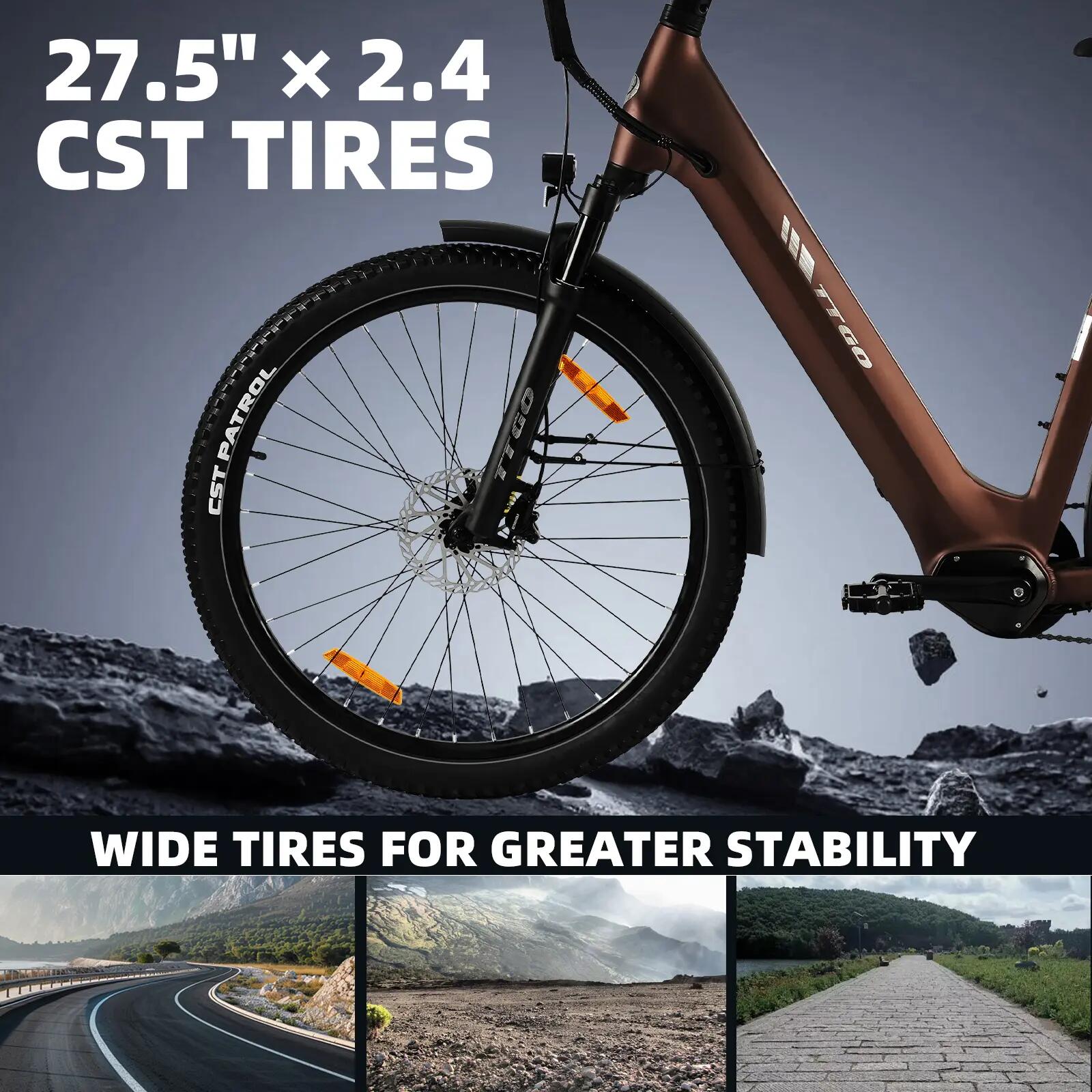 Elektrobicykel pre dospelých TTGO Z3 motor 250W CST pláště 27,5×2,4 9/15