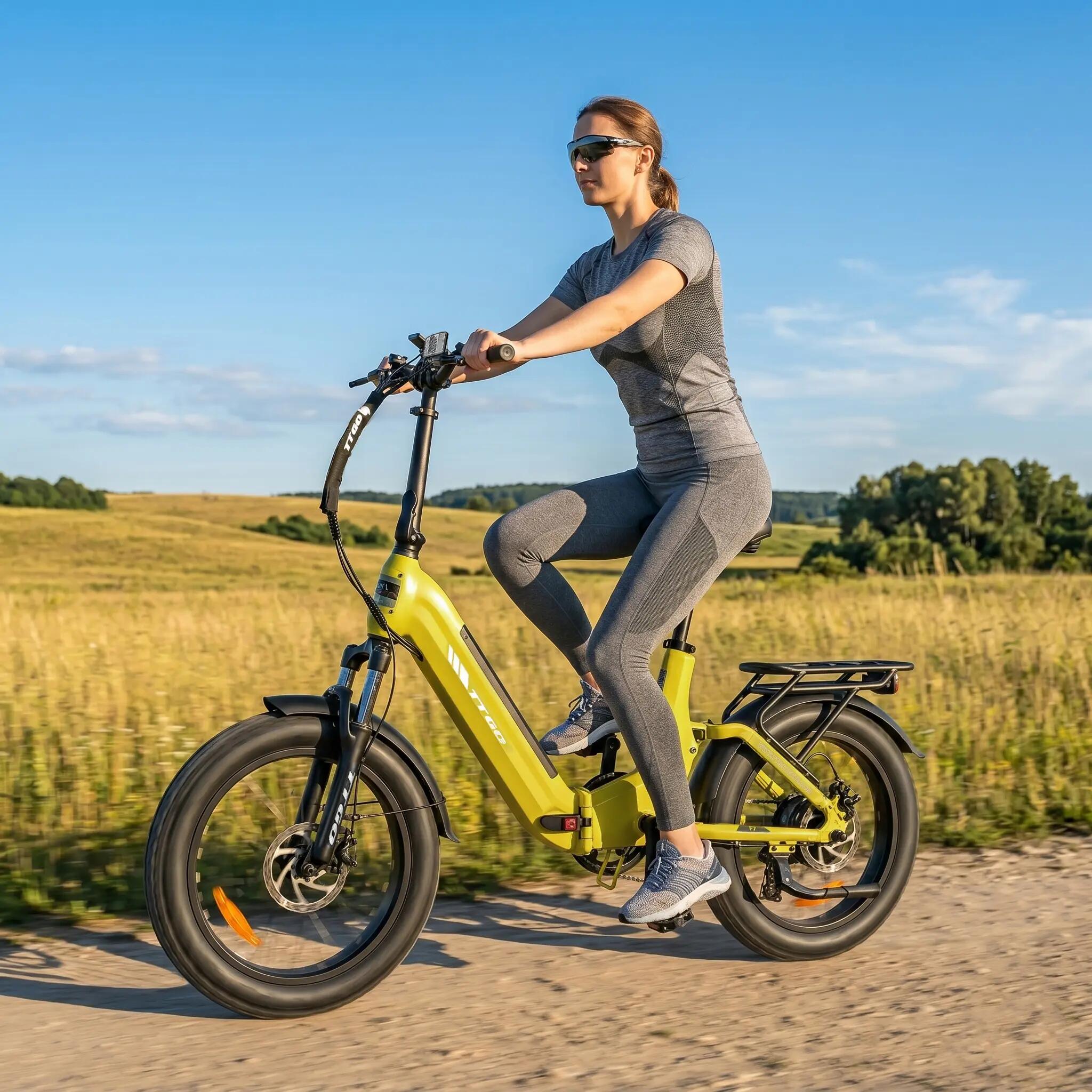 Bicicleta eléctrica urbana para adultos F7, neumáticos 20" × 3,0". 8/8