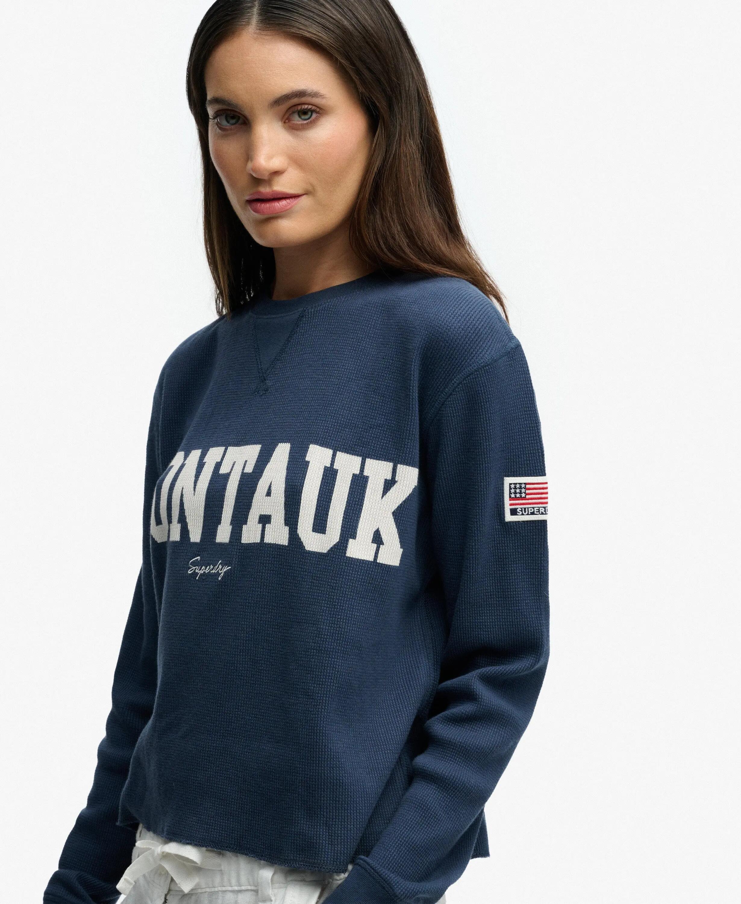 superdry Długi top Athletic Essential z waflowego bawełnianego materiału 2/5
