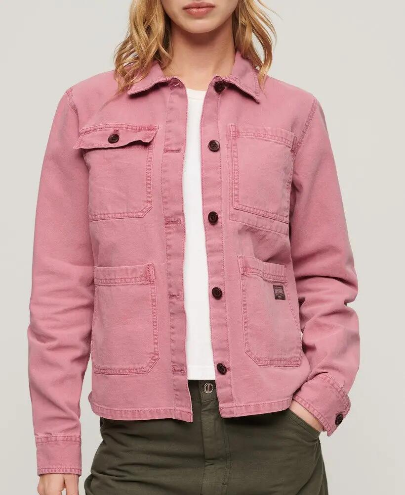 superdry Cazadora Four Pocket Chore algodón orgánico Dusty Rose 7/7