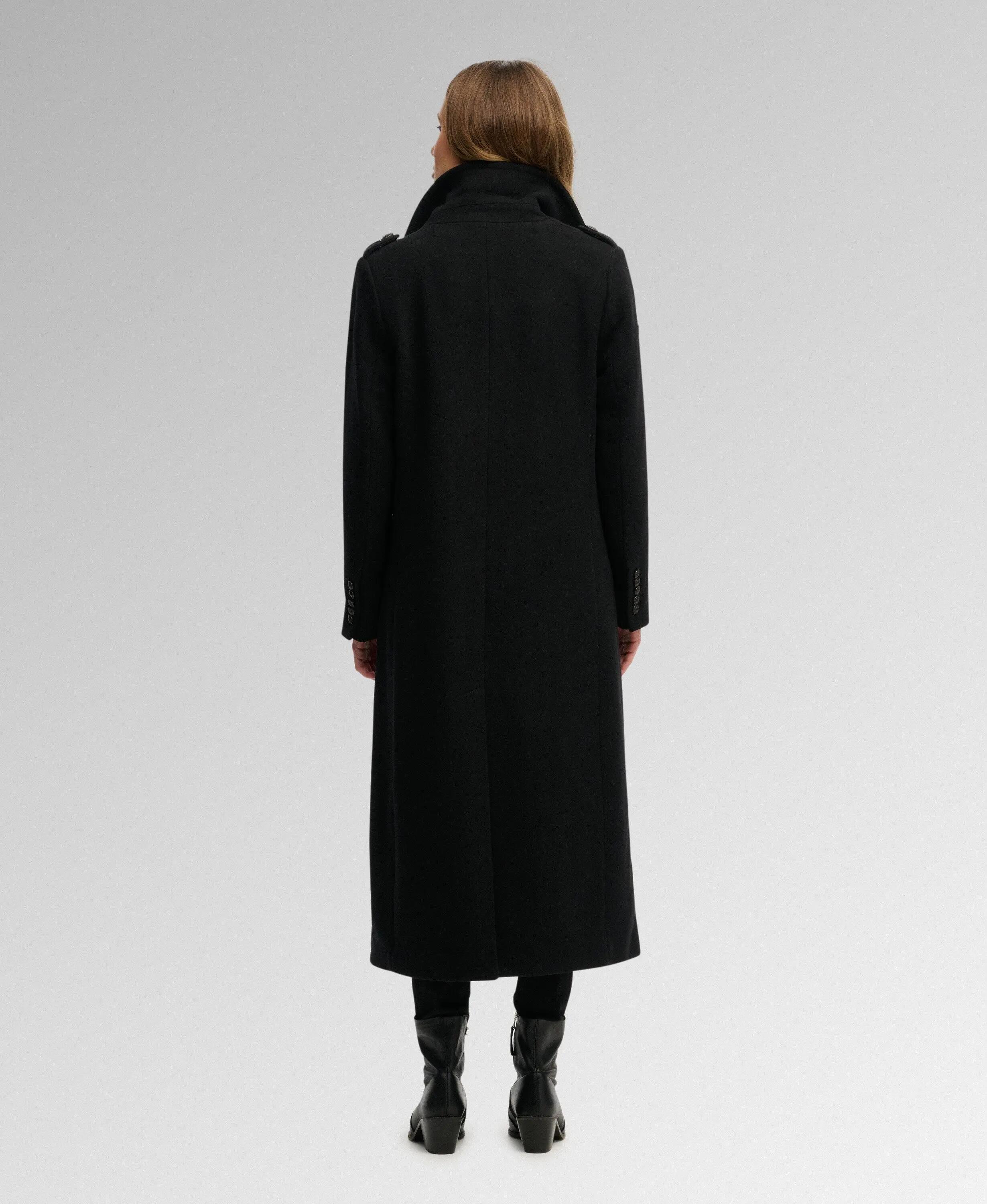 superdry Manteau croisé en mélange laine – Coupe slim, noir 6/6